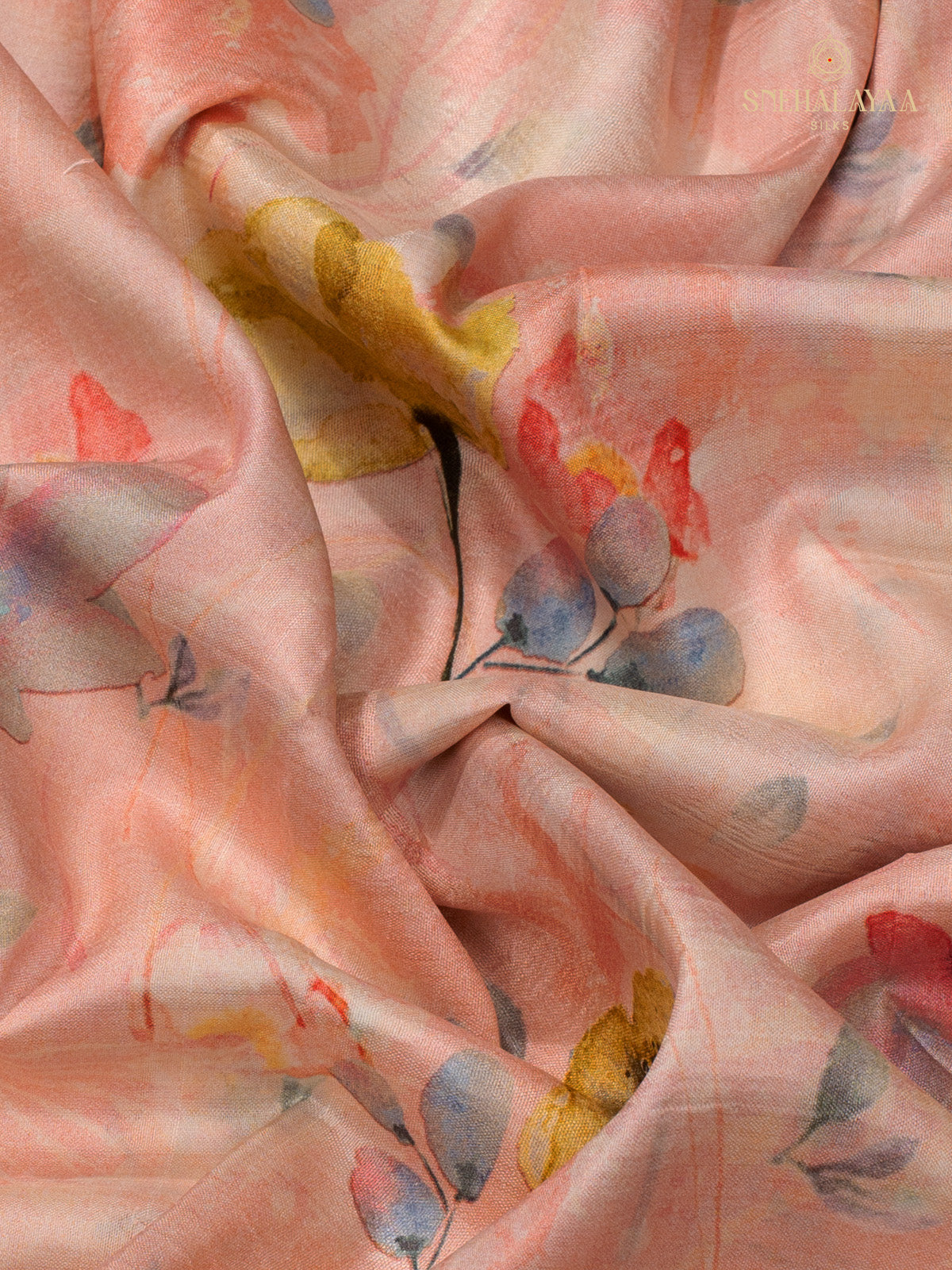 Pale Pink Tussar Saree