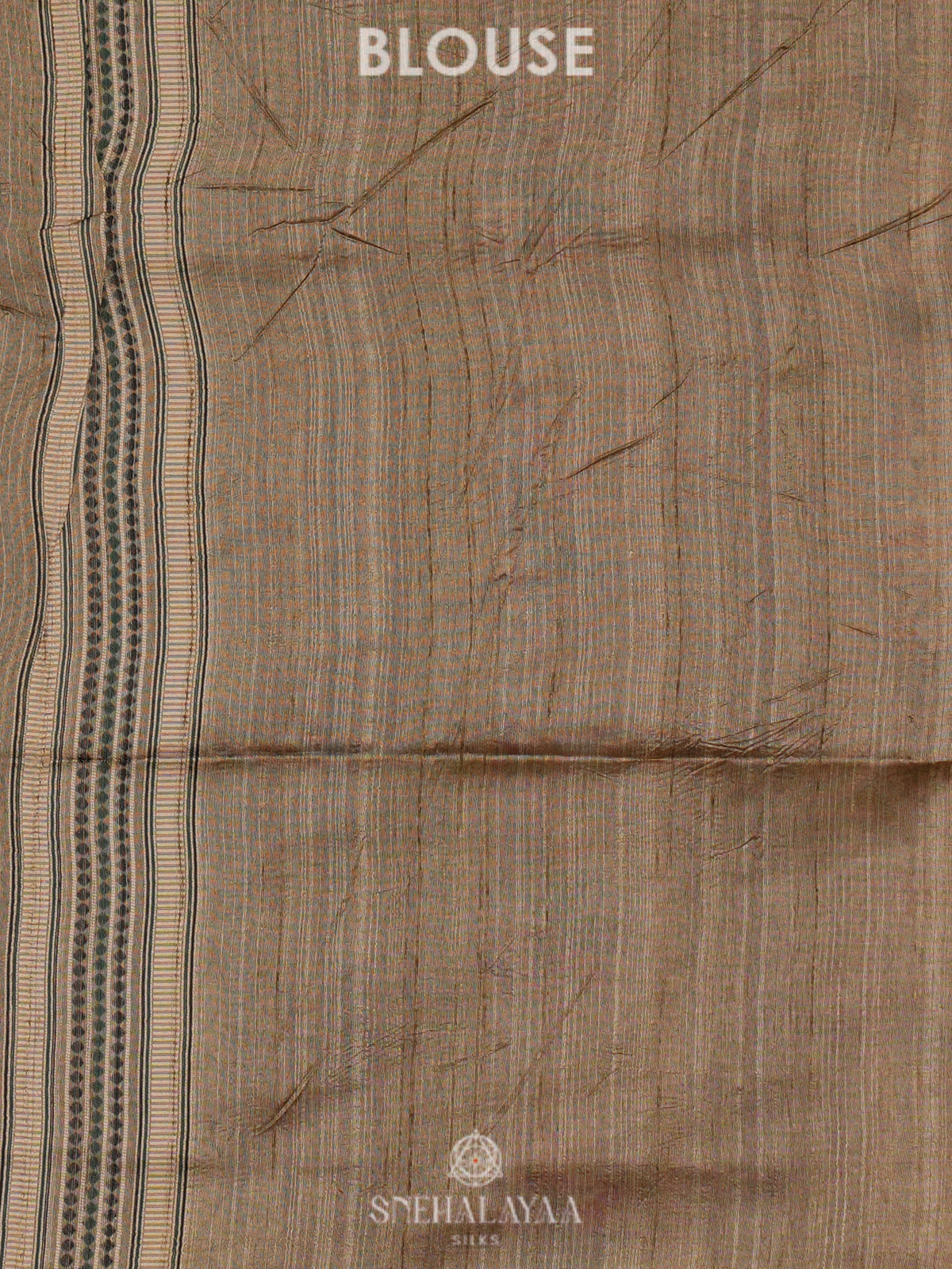 Brown Munga Tussar Saree