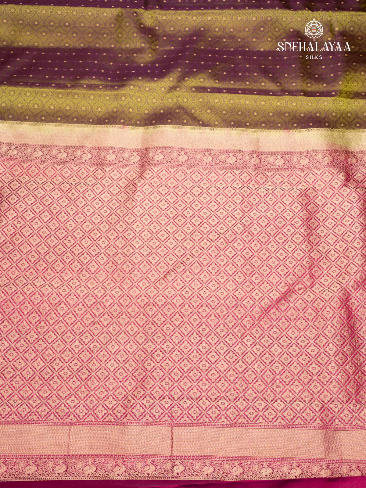 Olive Green Kanjivaram Silk Saree