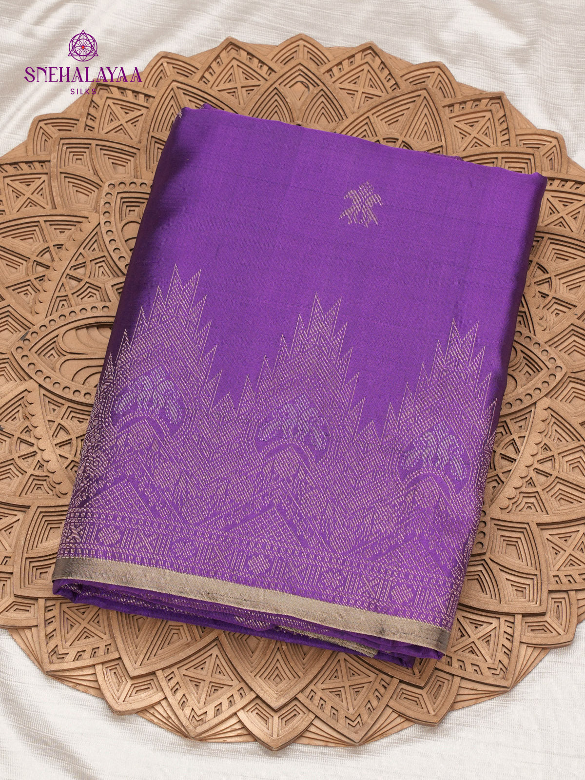 Violet kanjvaram Soft Silk Saree