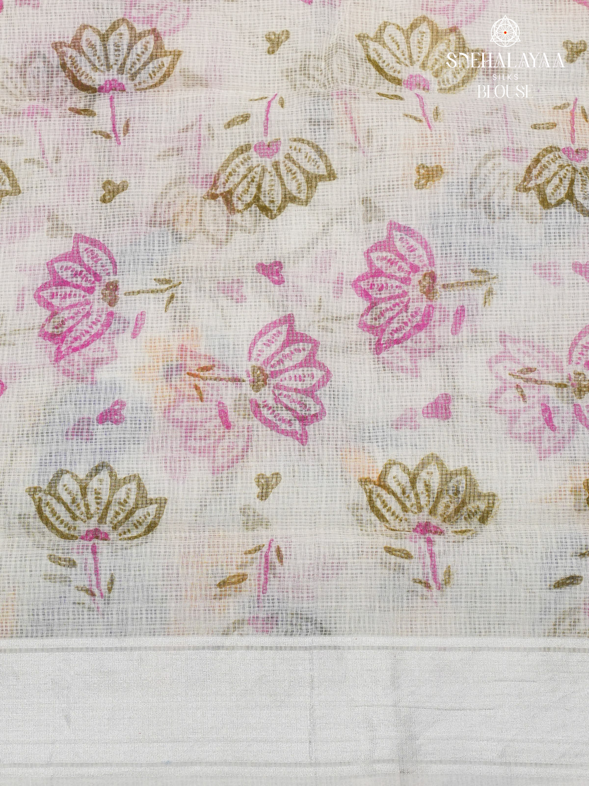 Off White Kato Embroidery Saree