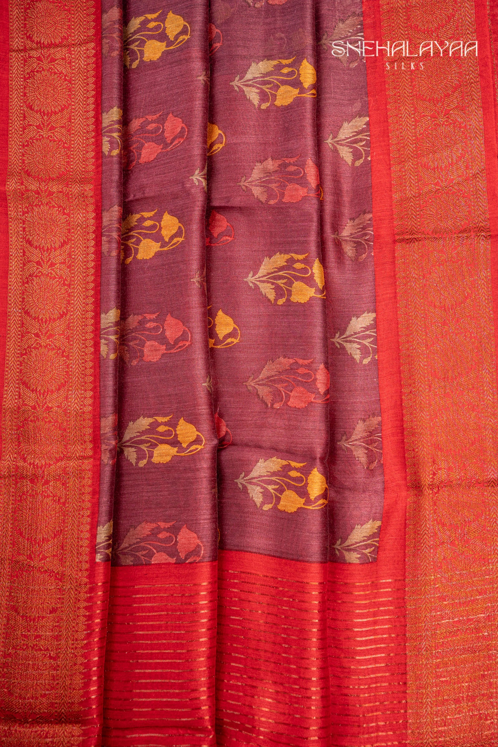Magenta Purple Chanderi Saree