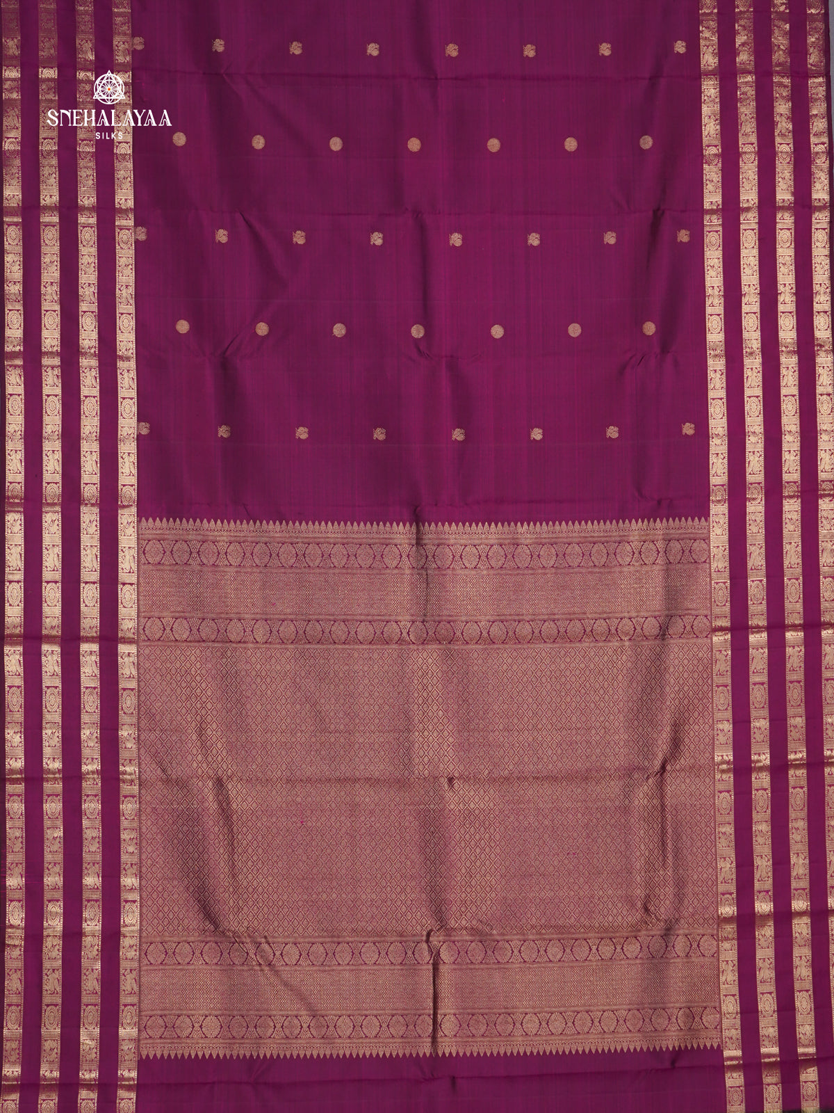 Purple Kanjivaram Silk Saree