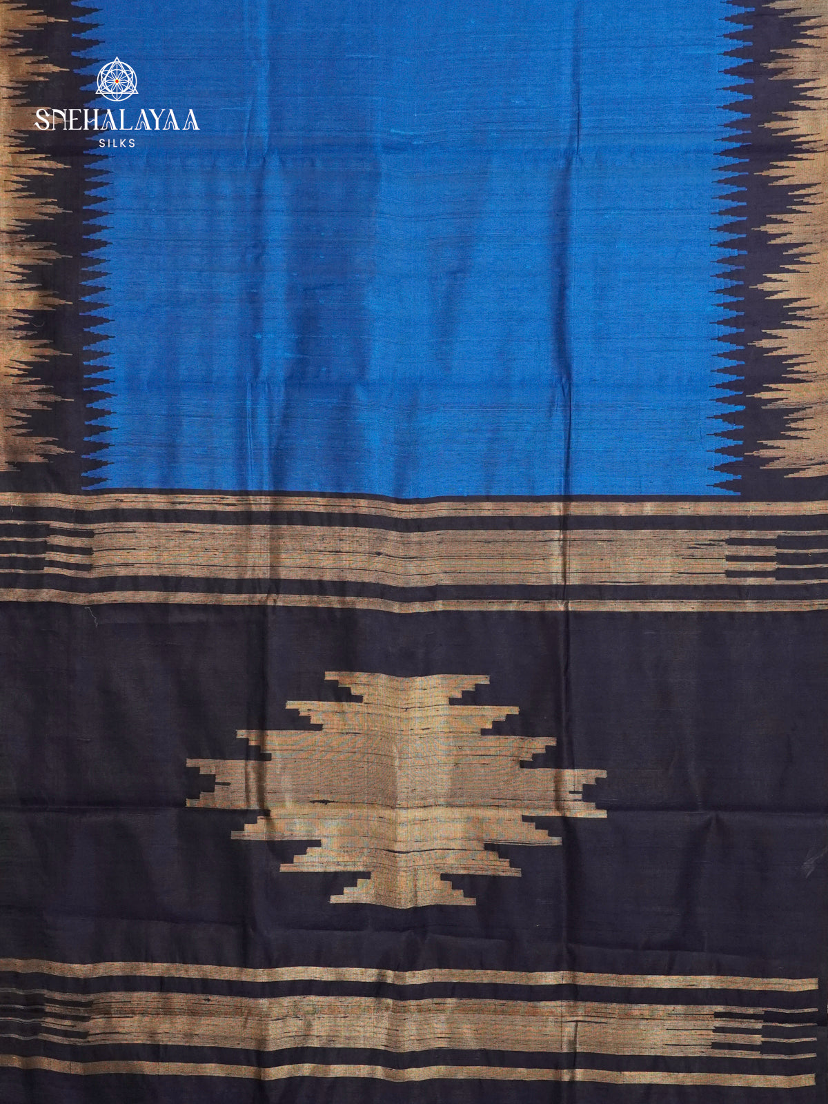 Rich Blue Dupion Silk Saree