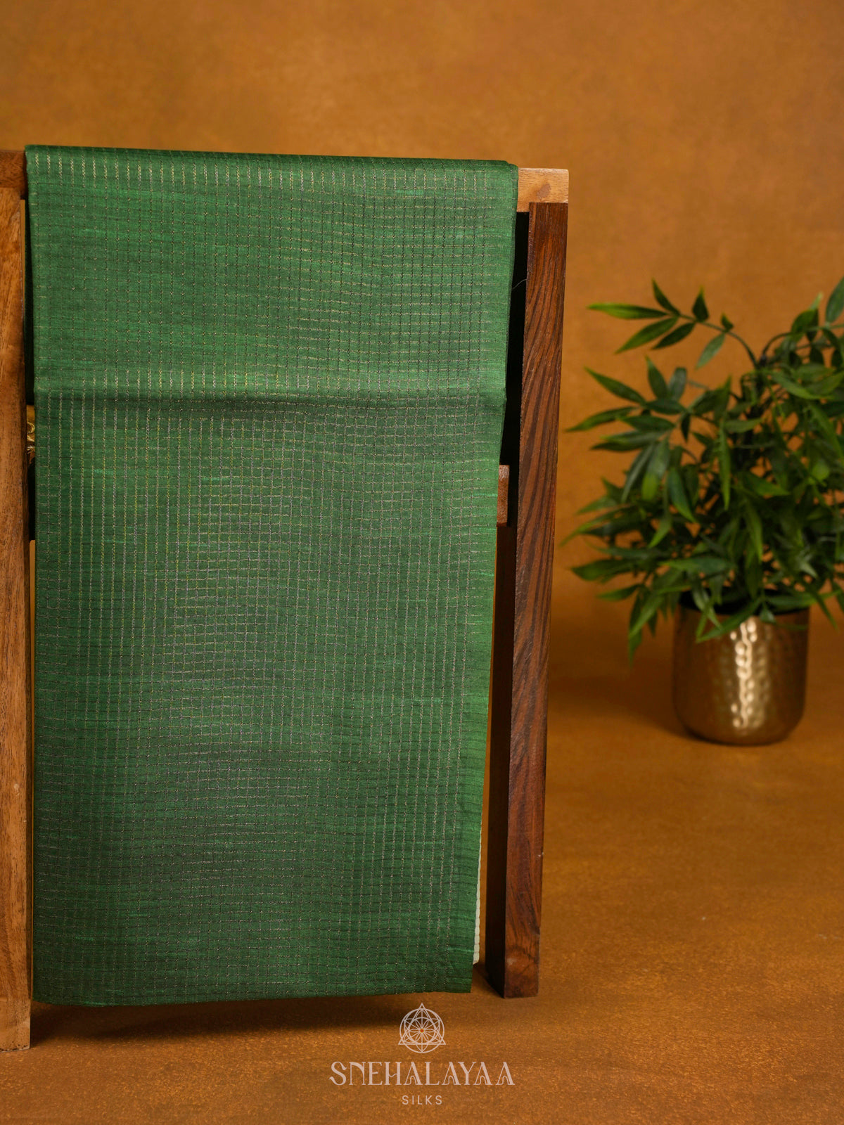 Emerald Green Tussar Saree