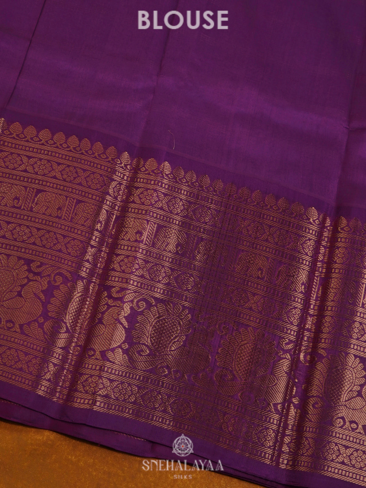 Purple Kuppadam Silk Cotton Saree with Rich Zari Pallu