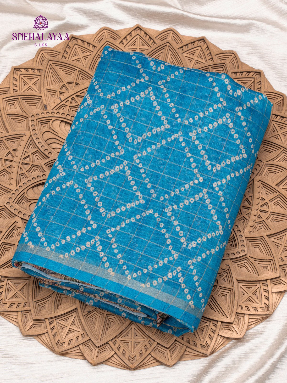 Blue Madhubani Saree