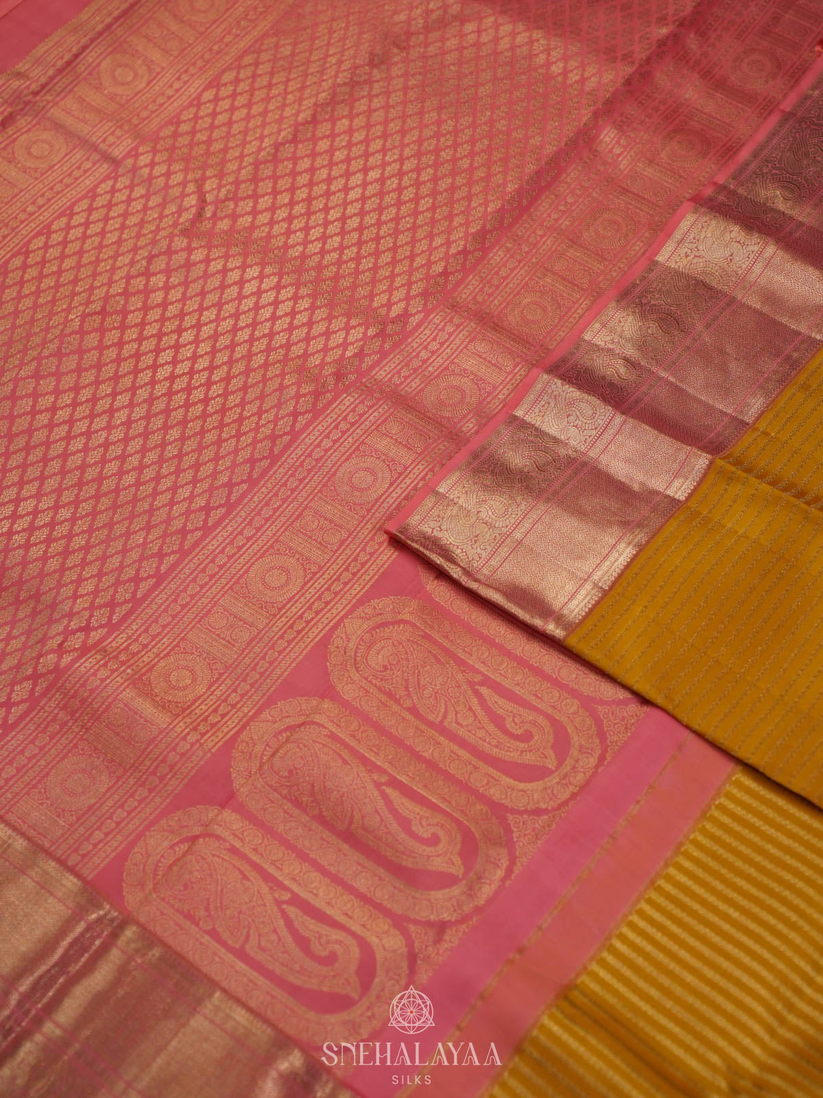 Yellow Kanjivaram Silk Saree