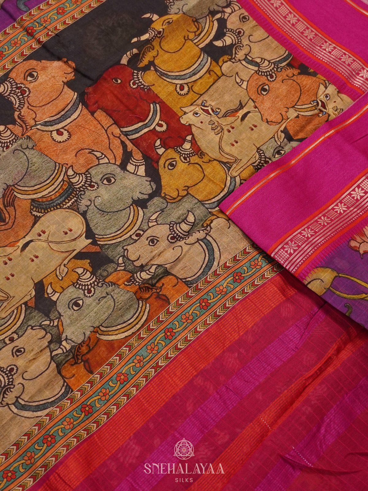 Purple Chanderi Saree