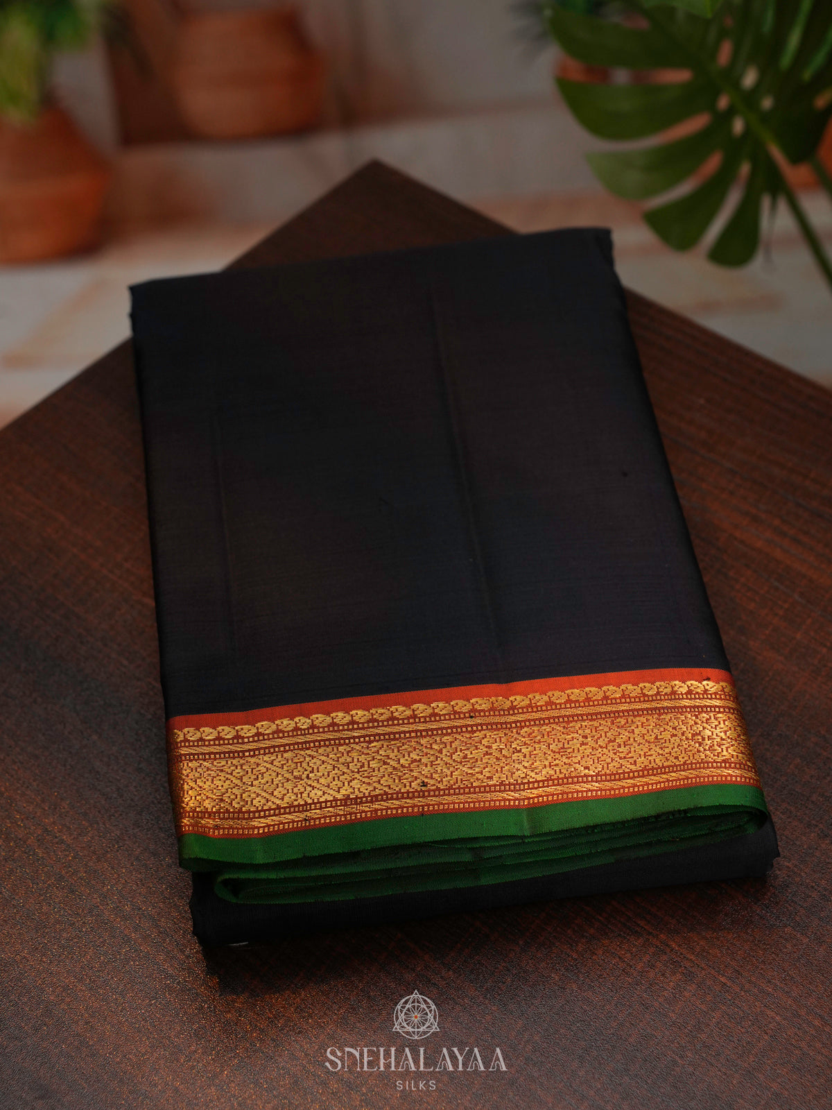 Black Kanjivaram Silk Saree