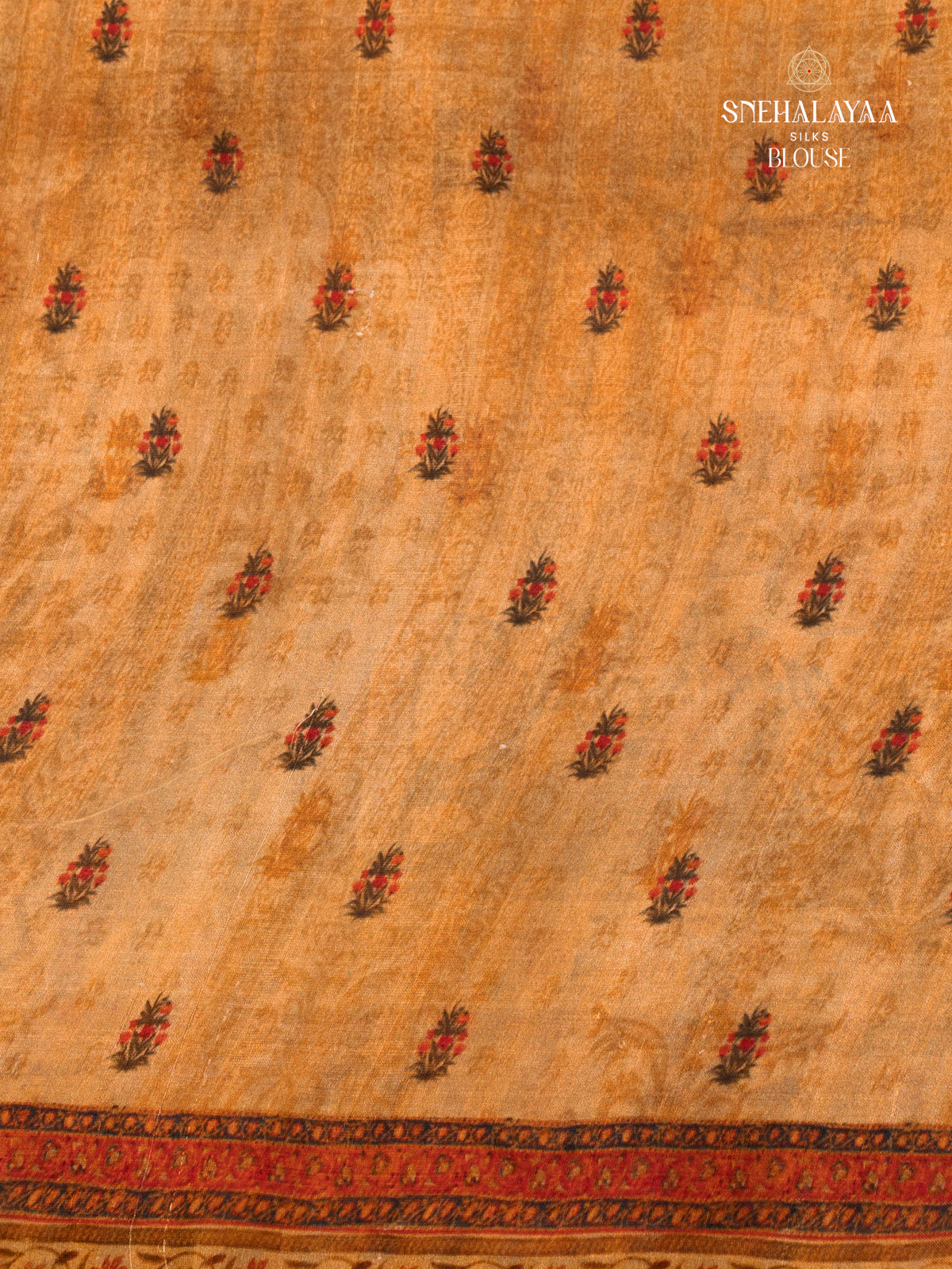 Mustard Tussar Saree