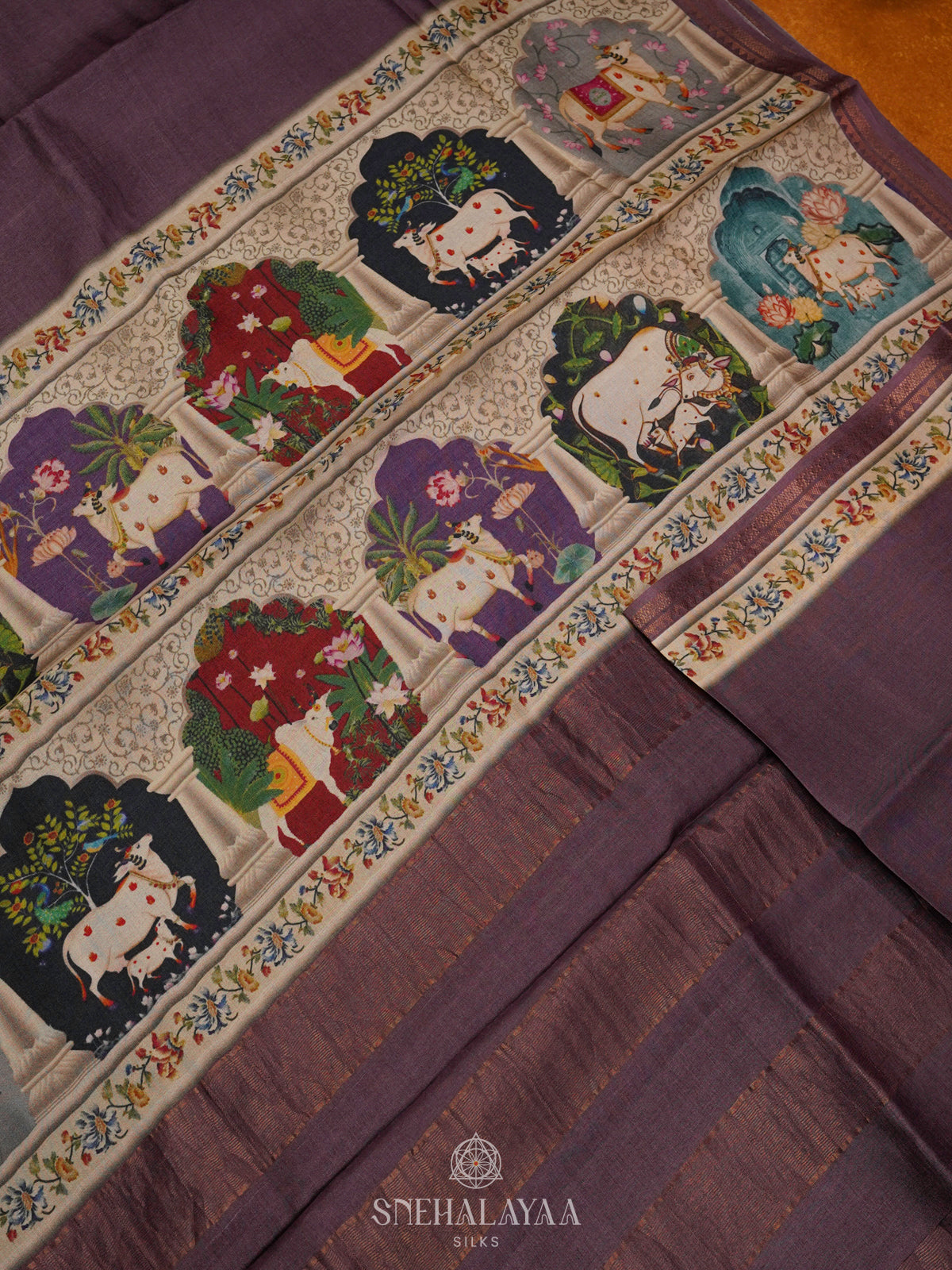 Browm Tussar Saree