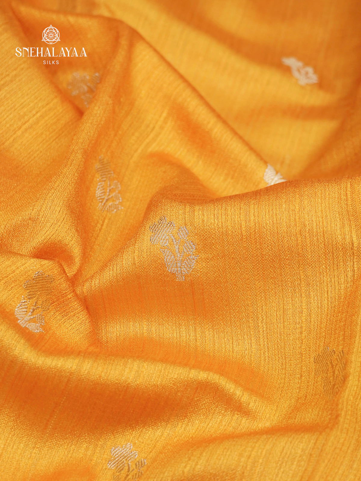 Mango Yellow Banaras Jute Saree