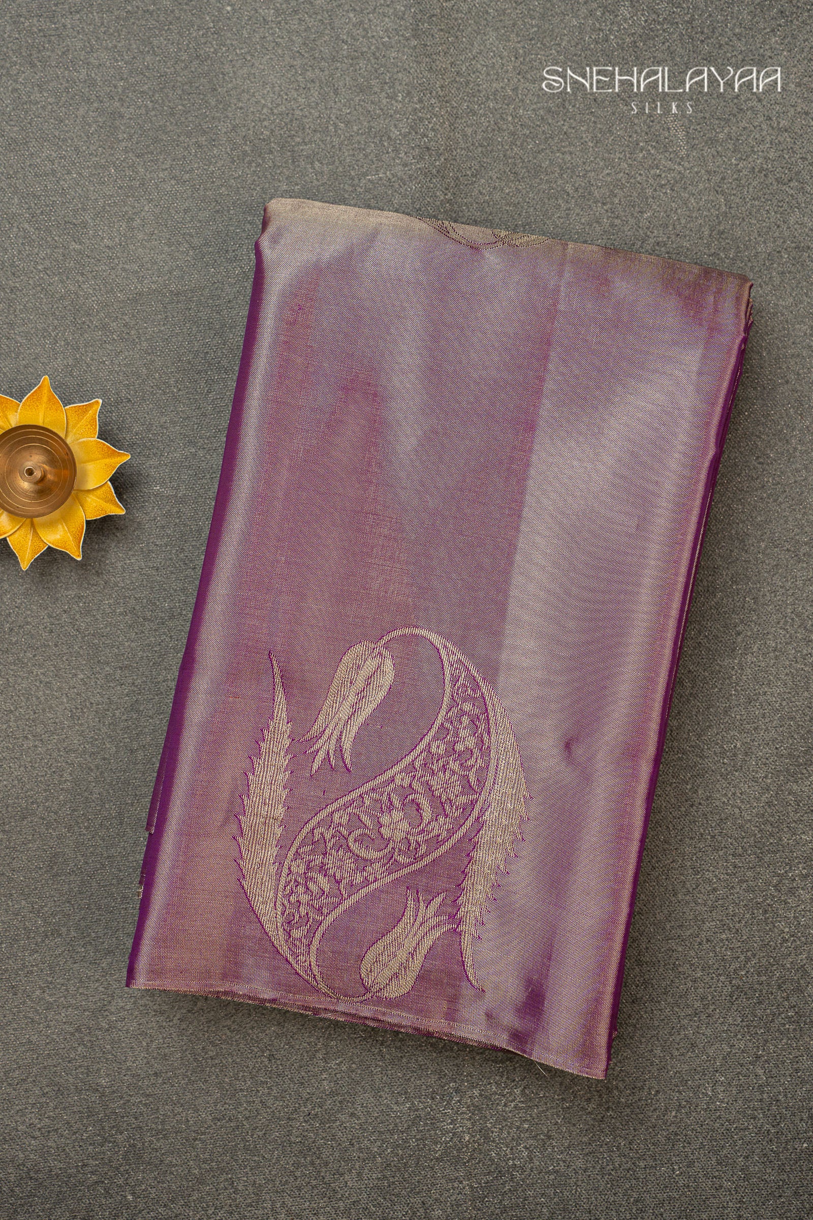 Purple Kancheevaram Tissue Silk Saree