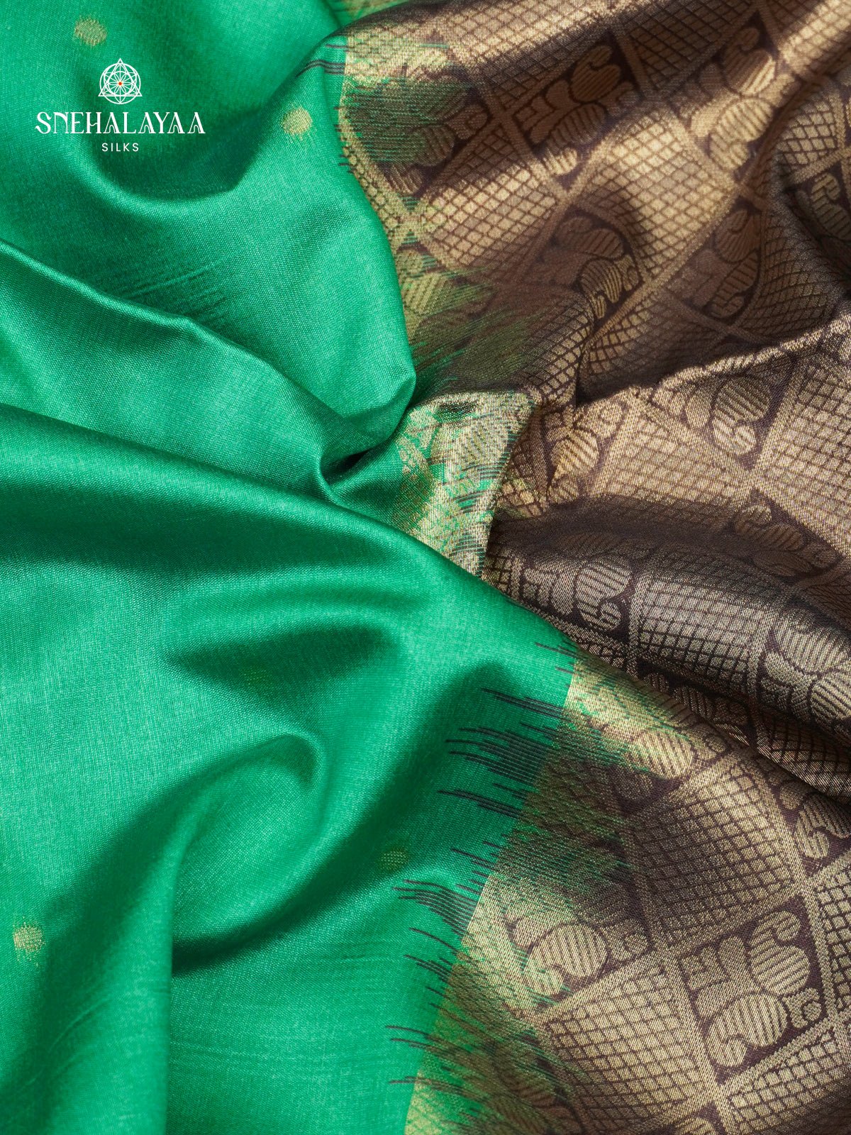 Emerald Green Jute Saree