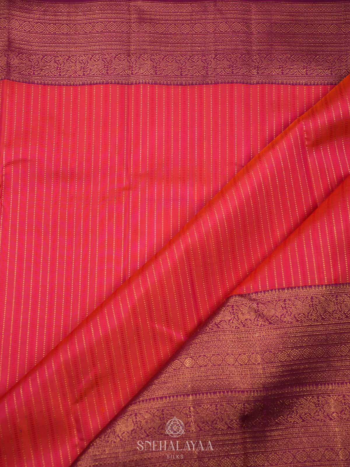Fuchsia Pink Kanjivaram Silk Saree