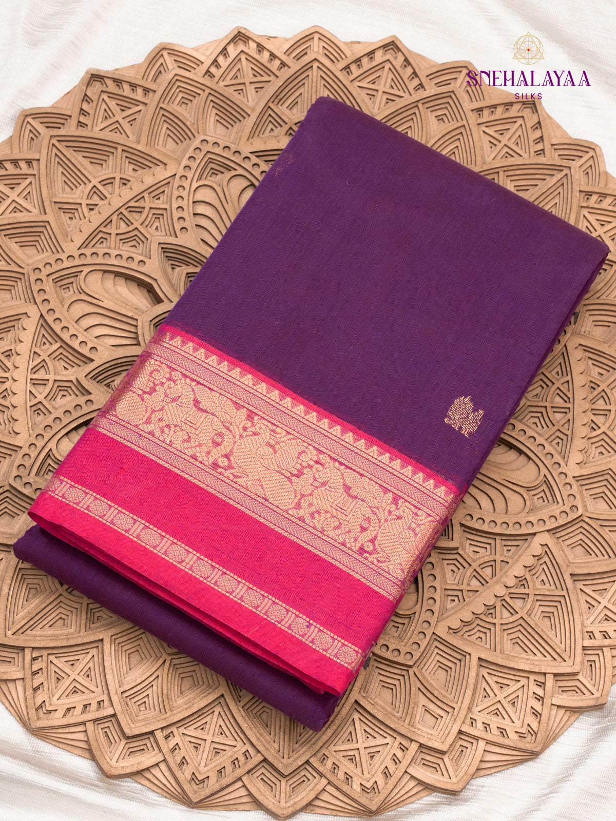 Purple Kanchi Cotton Saree