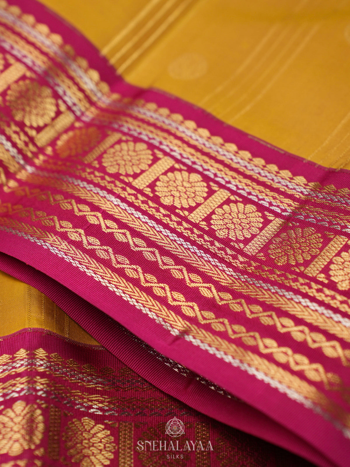 Yellow Kanjivaram Silk Saree