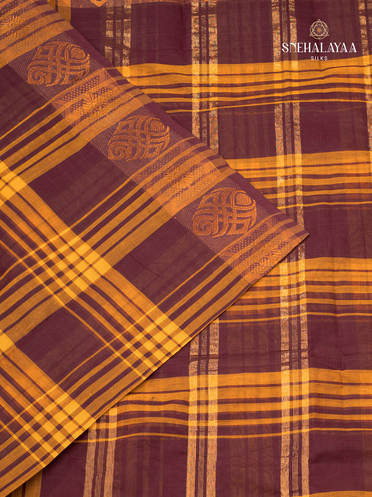 Maroon Kanchi cotton Saree