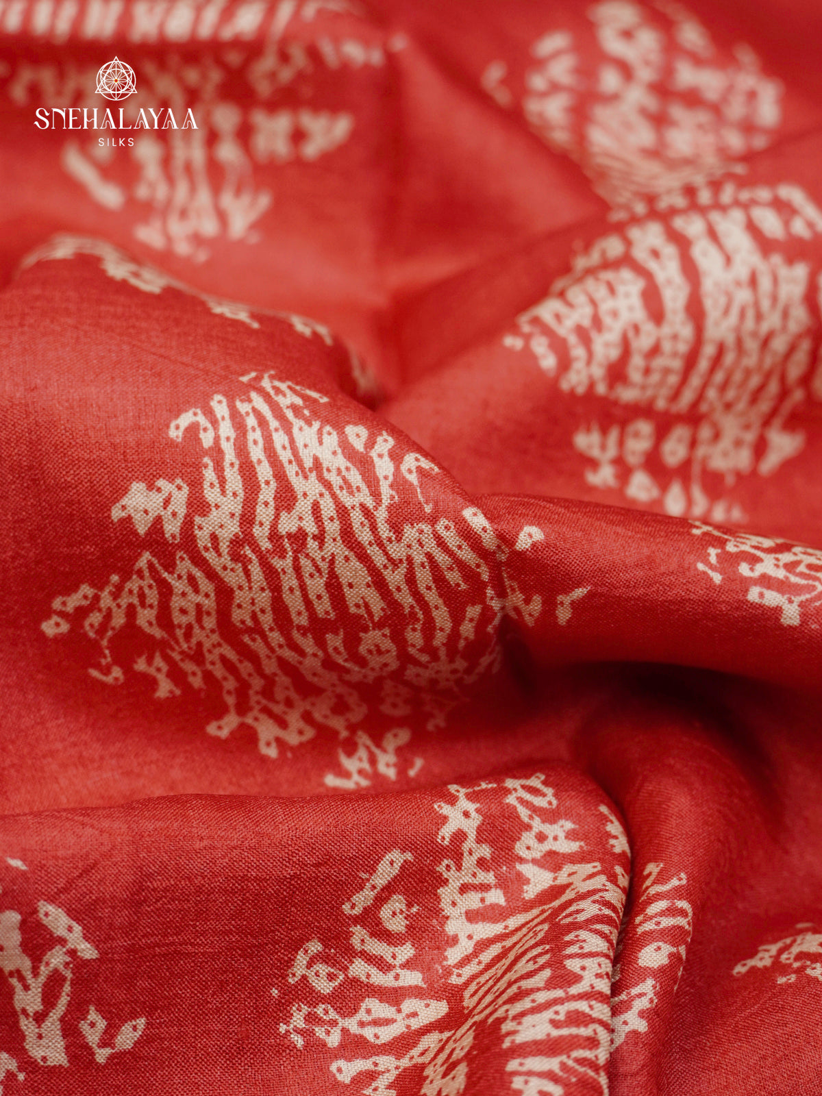 Maroon Tussar Saree