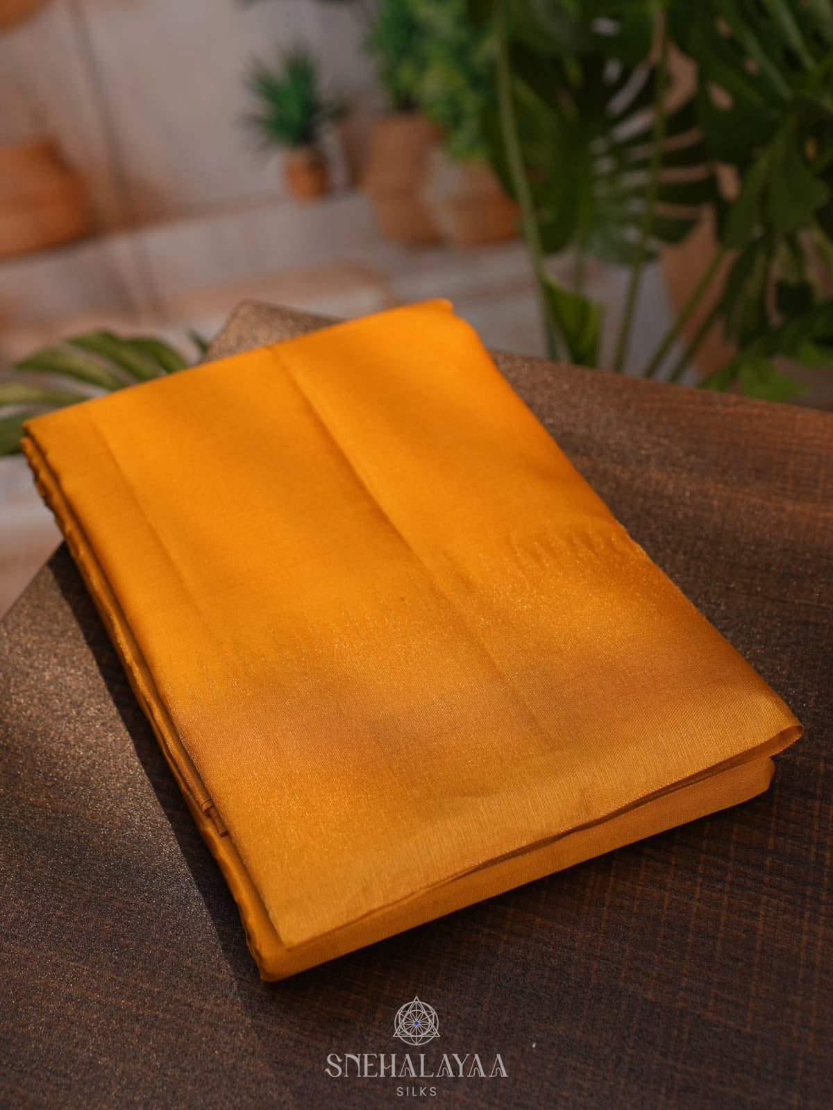 Mango Yellow Kanjivaram silk saree