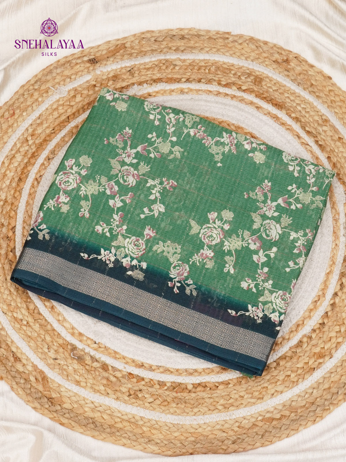 Green Dola Silk Saree