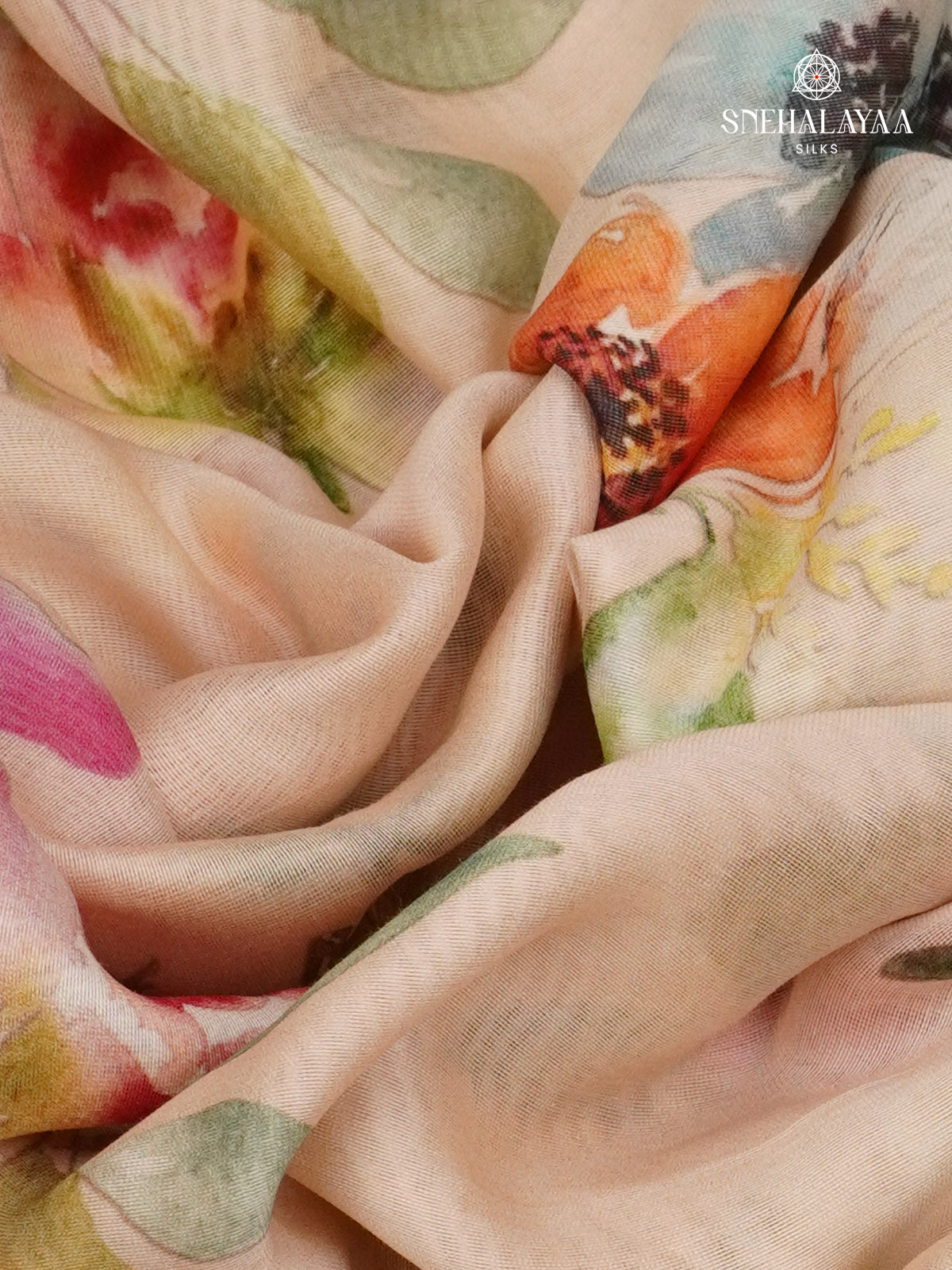 Cream Chanderi Saree