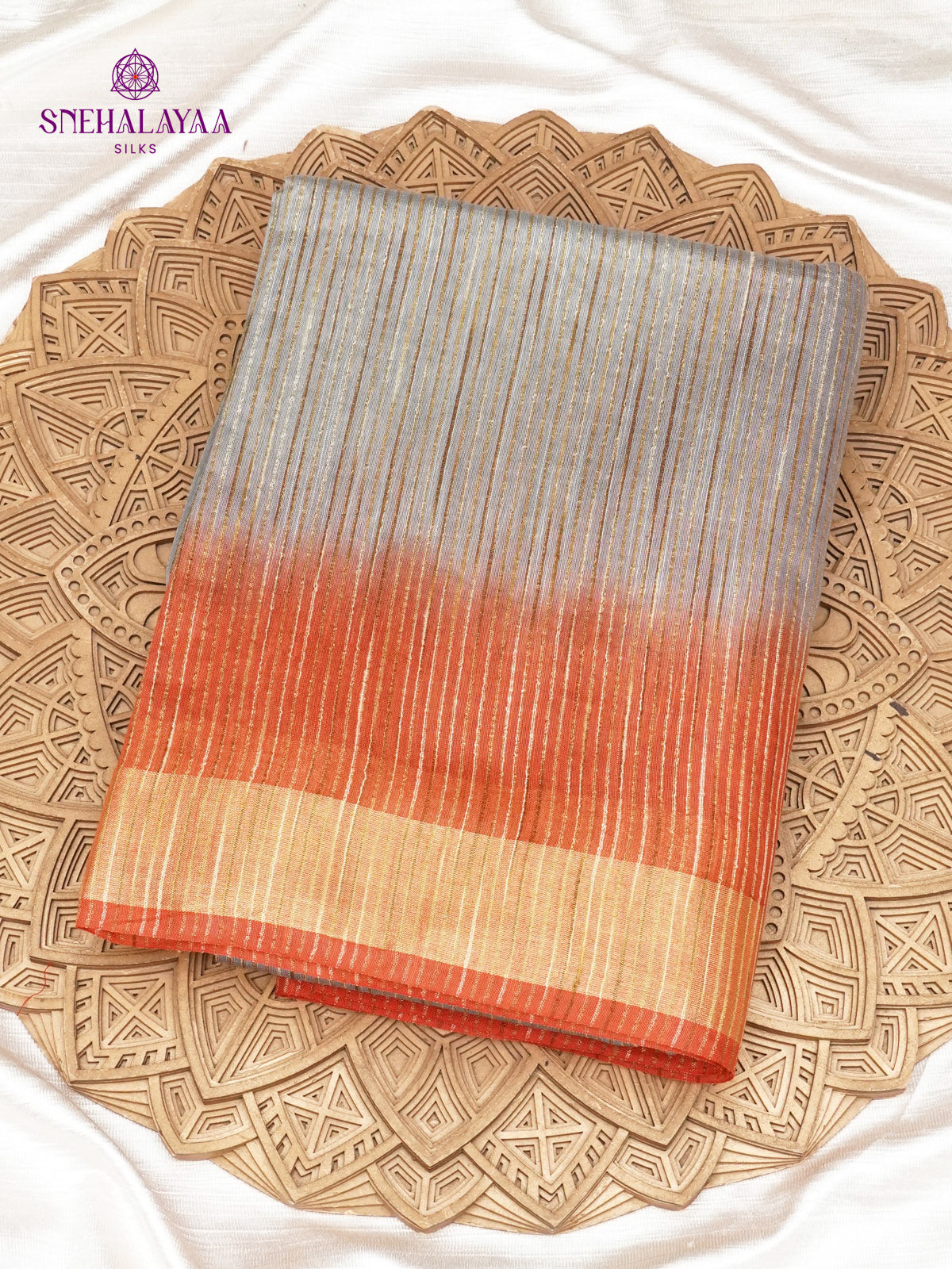 Grey Bamboo Silk Saree