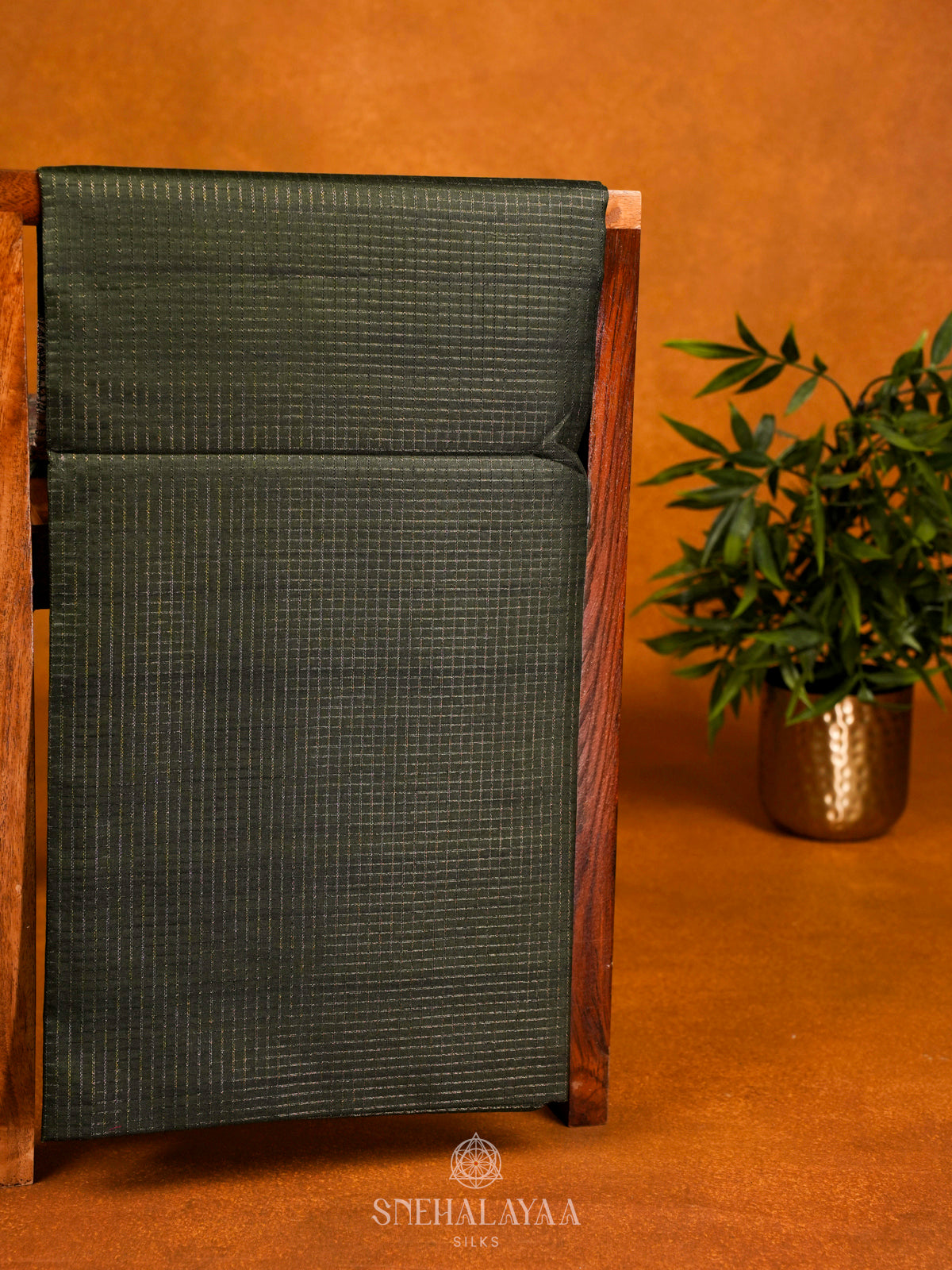 Forest Green Tussar Saree