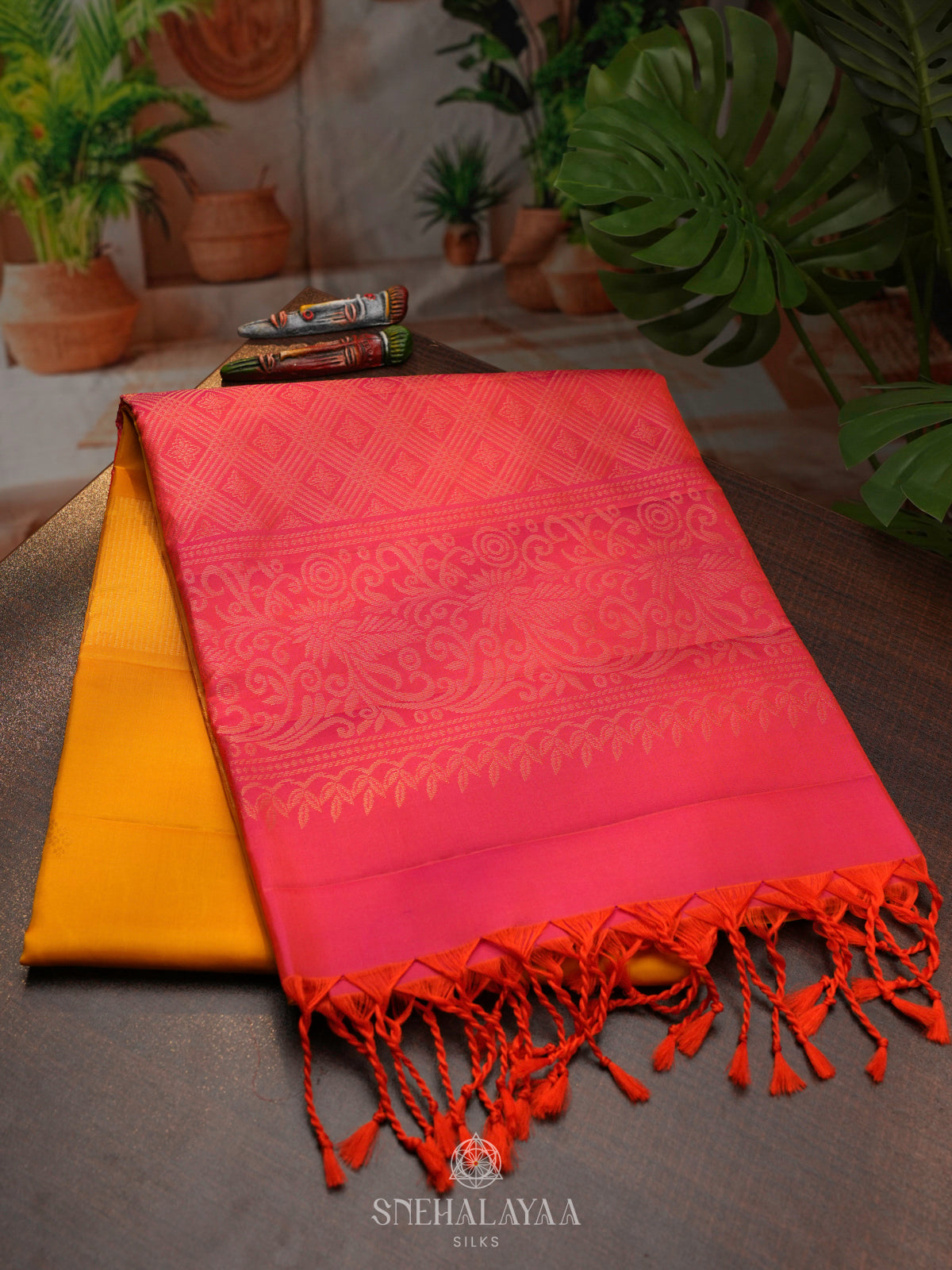 Orange Soft Silk Saree