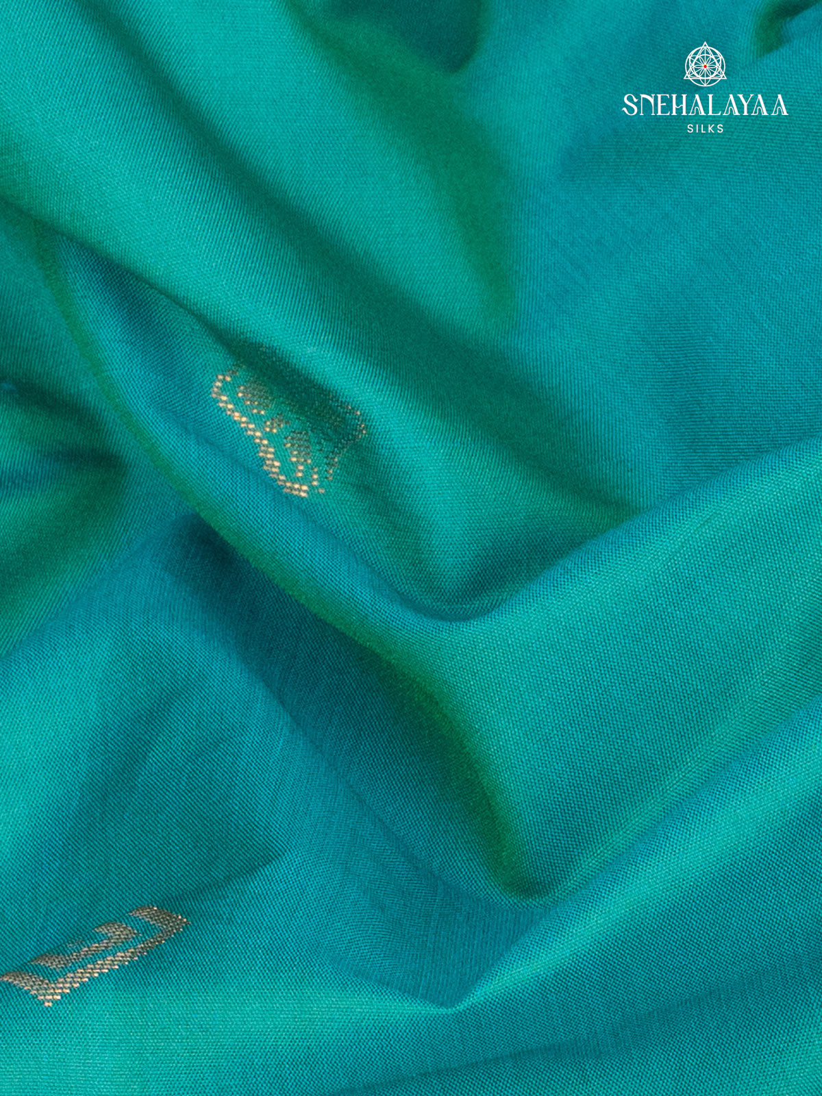 Teal Blue Gadwal Silk Saree