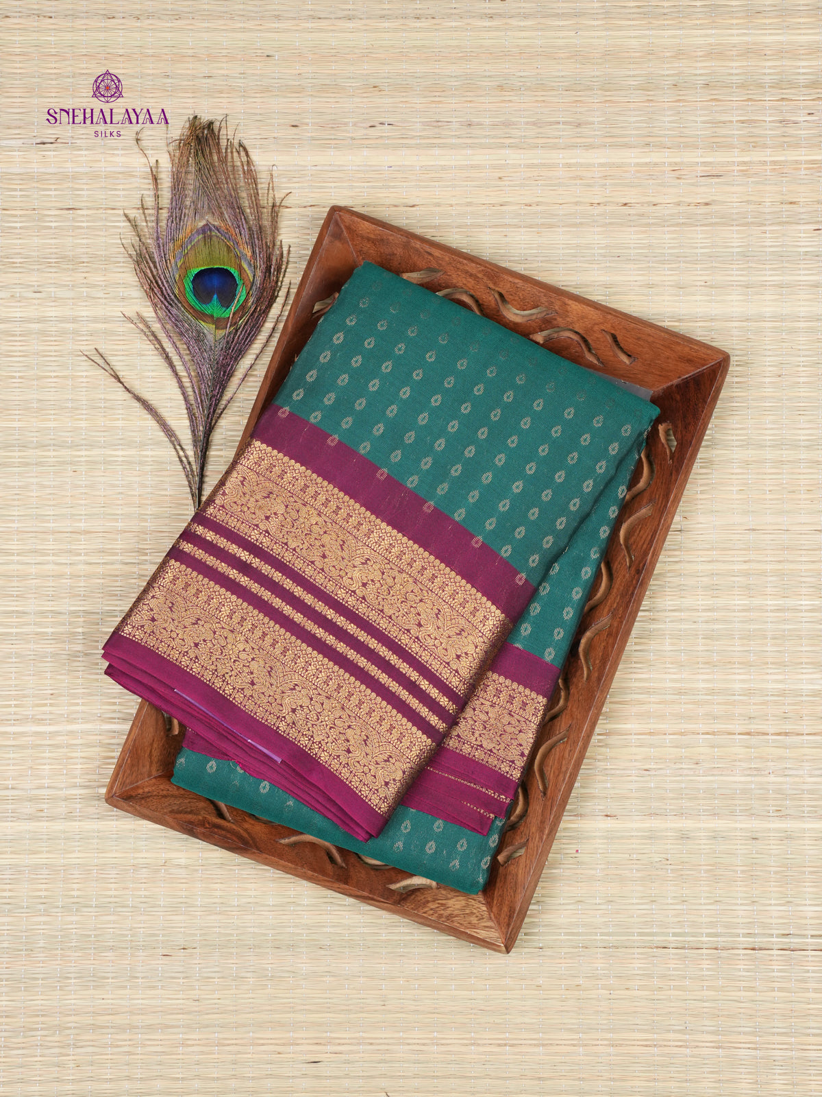 Forest Green Kanjivaram Silk Saree