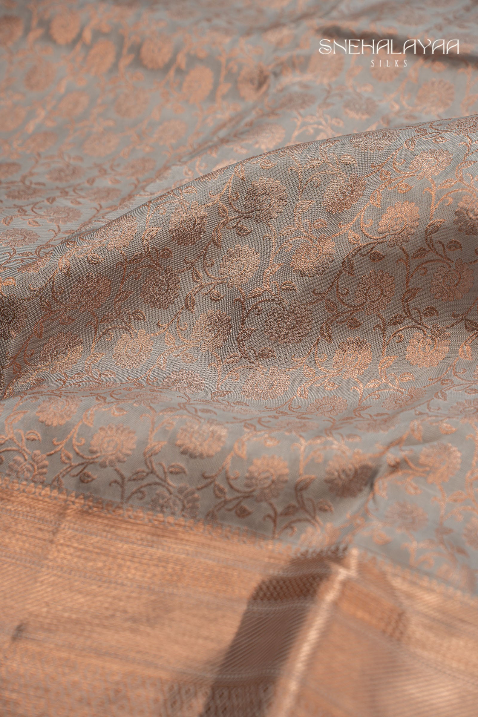 Grey Kancheevaram Silk Saree