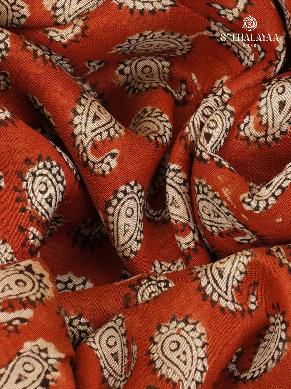 Orange Chanderi Saree