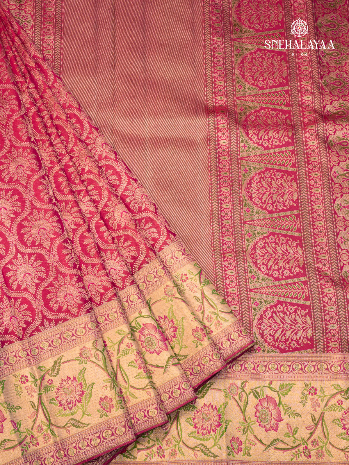 Pink Kanjivaram Silk Saree