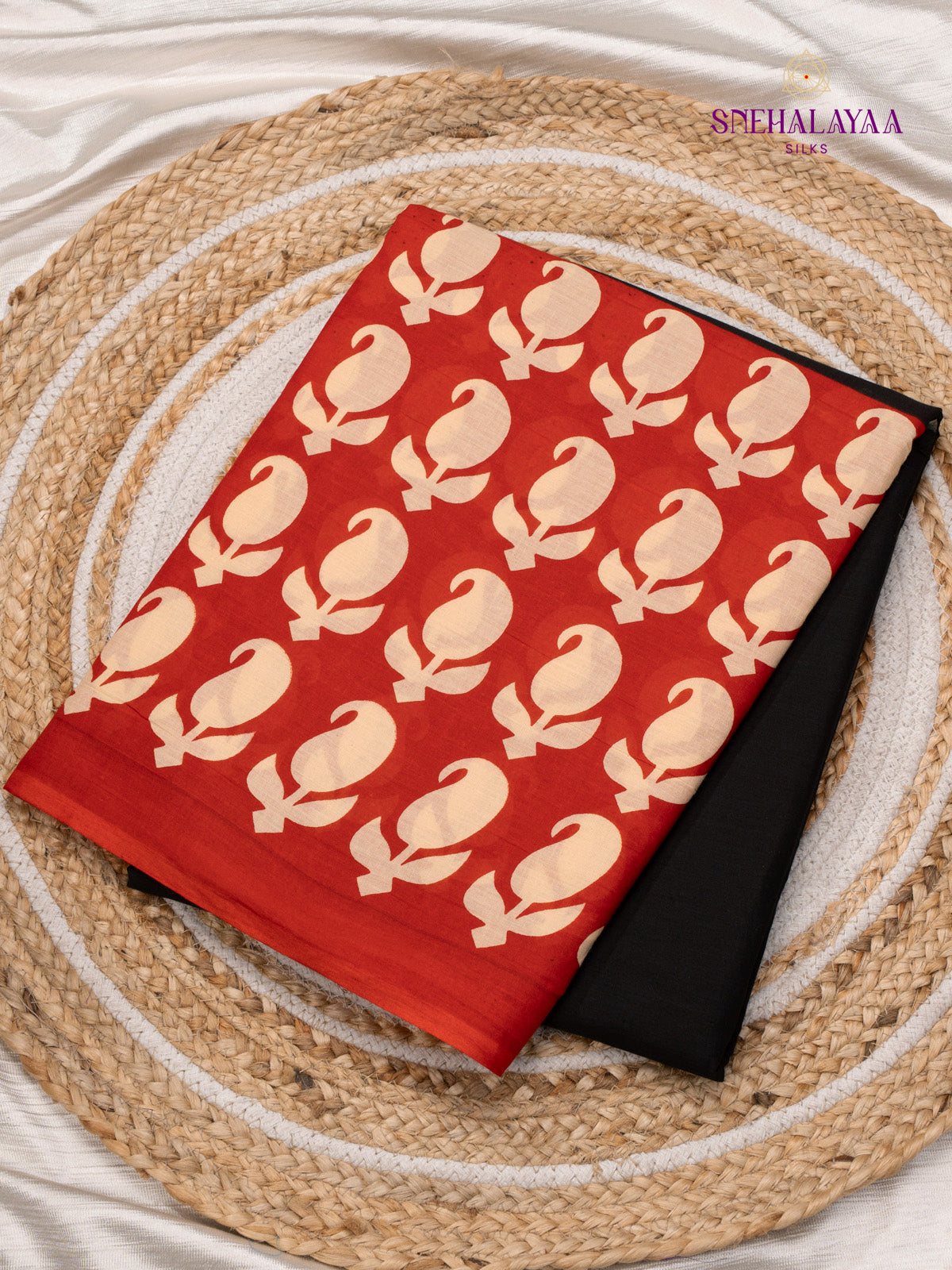 Black Jaipur Cotton Saree