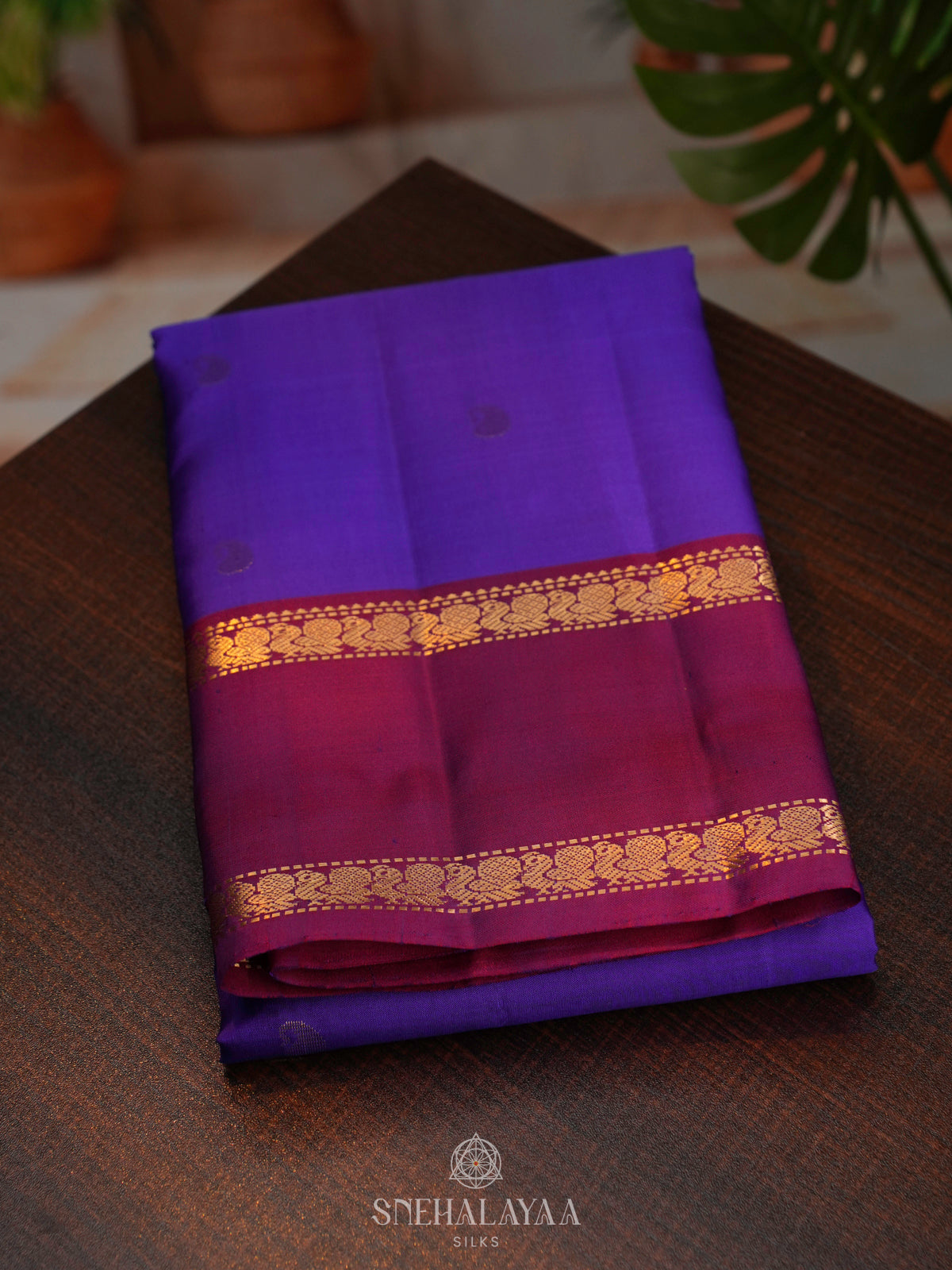Purple Kanjivaram Silk Saree