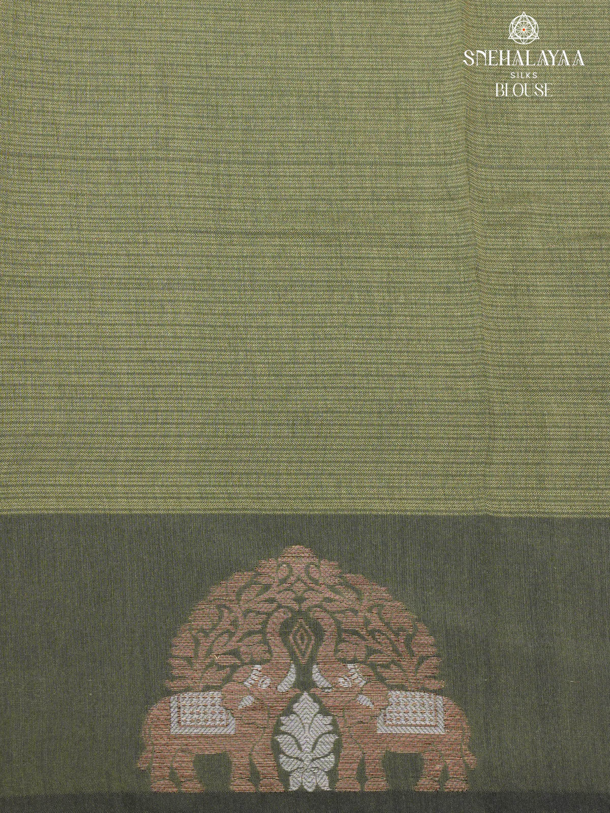 Olive Green Kota Saree