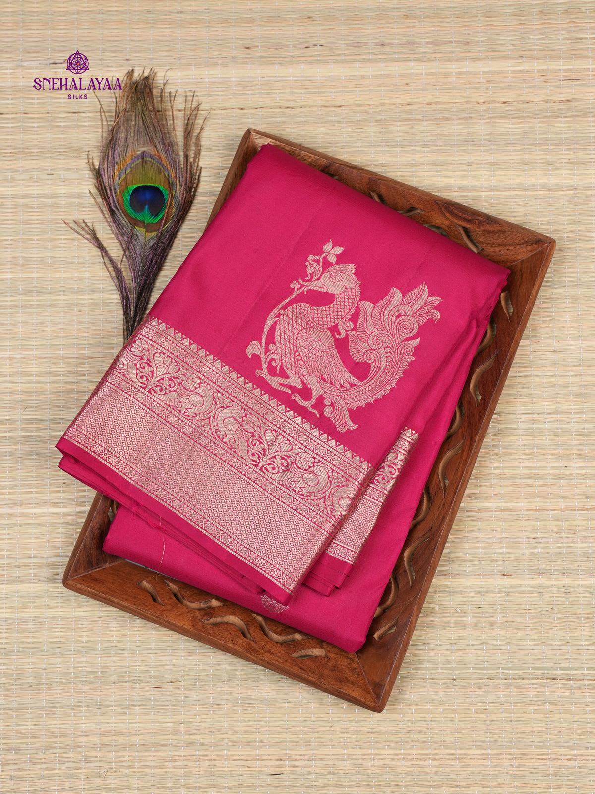 Rani Pink Kanjivaram Silk Saree