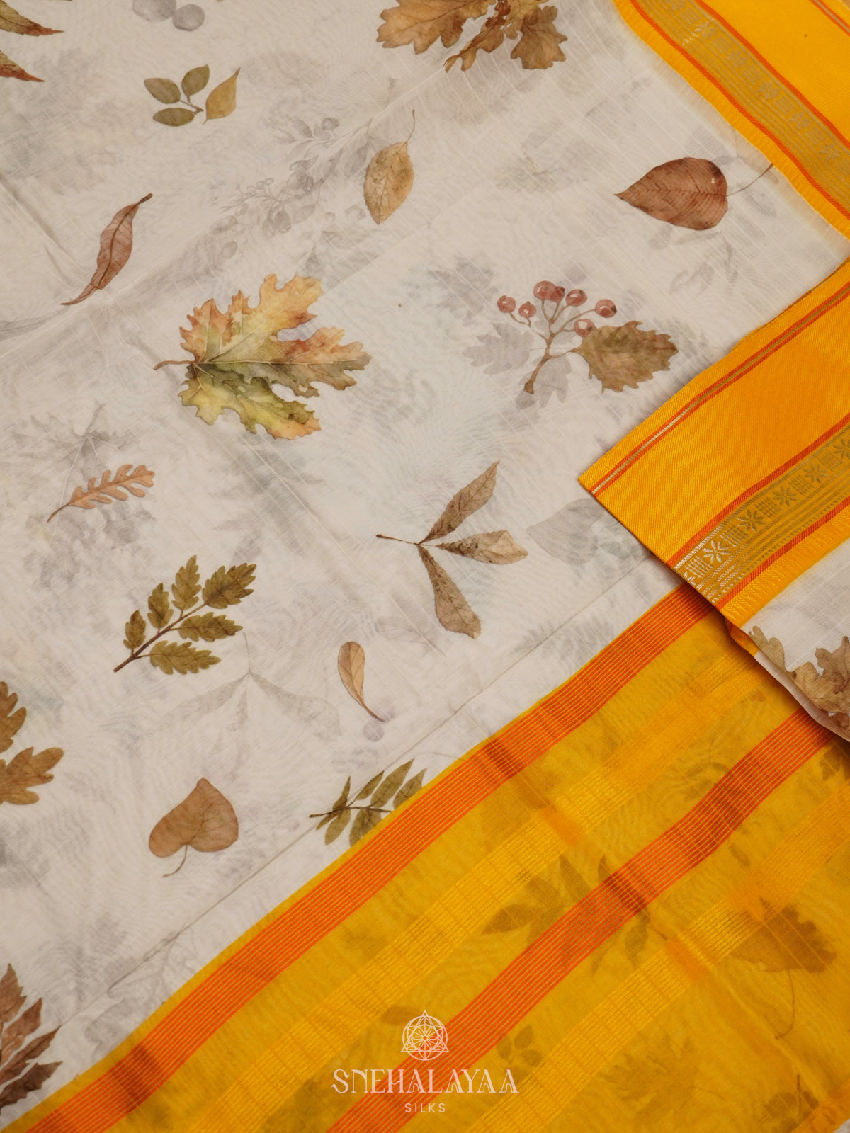 Off White Chanderi Saree