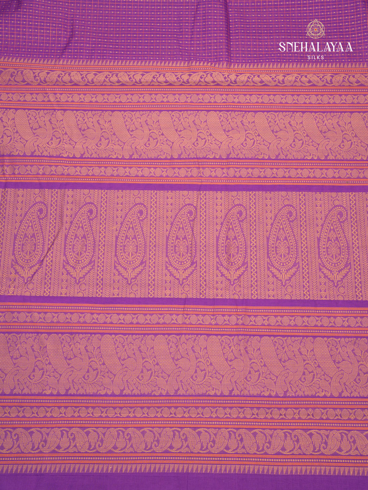 Violet Kanchi Cotton Saree