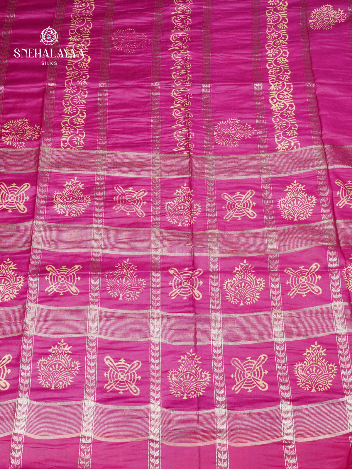 Magenta Bamboo Silk Saree