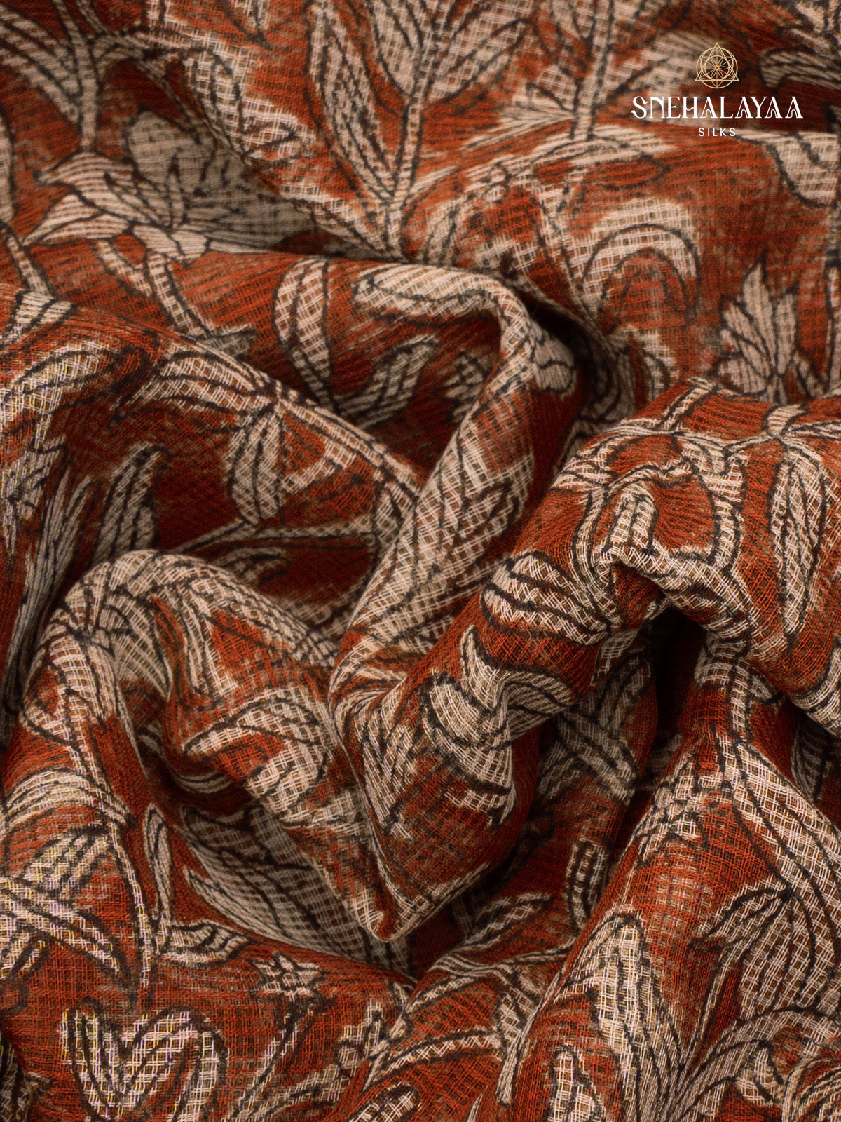 Honey Orange Kota Saree