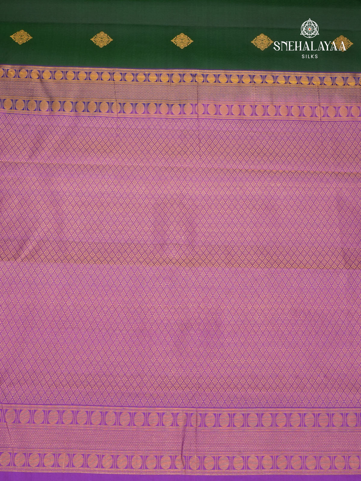 Bottle Green Kanjivaram Silk Saree