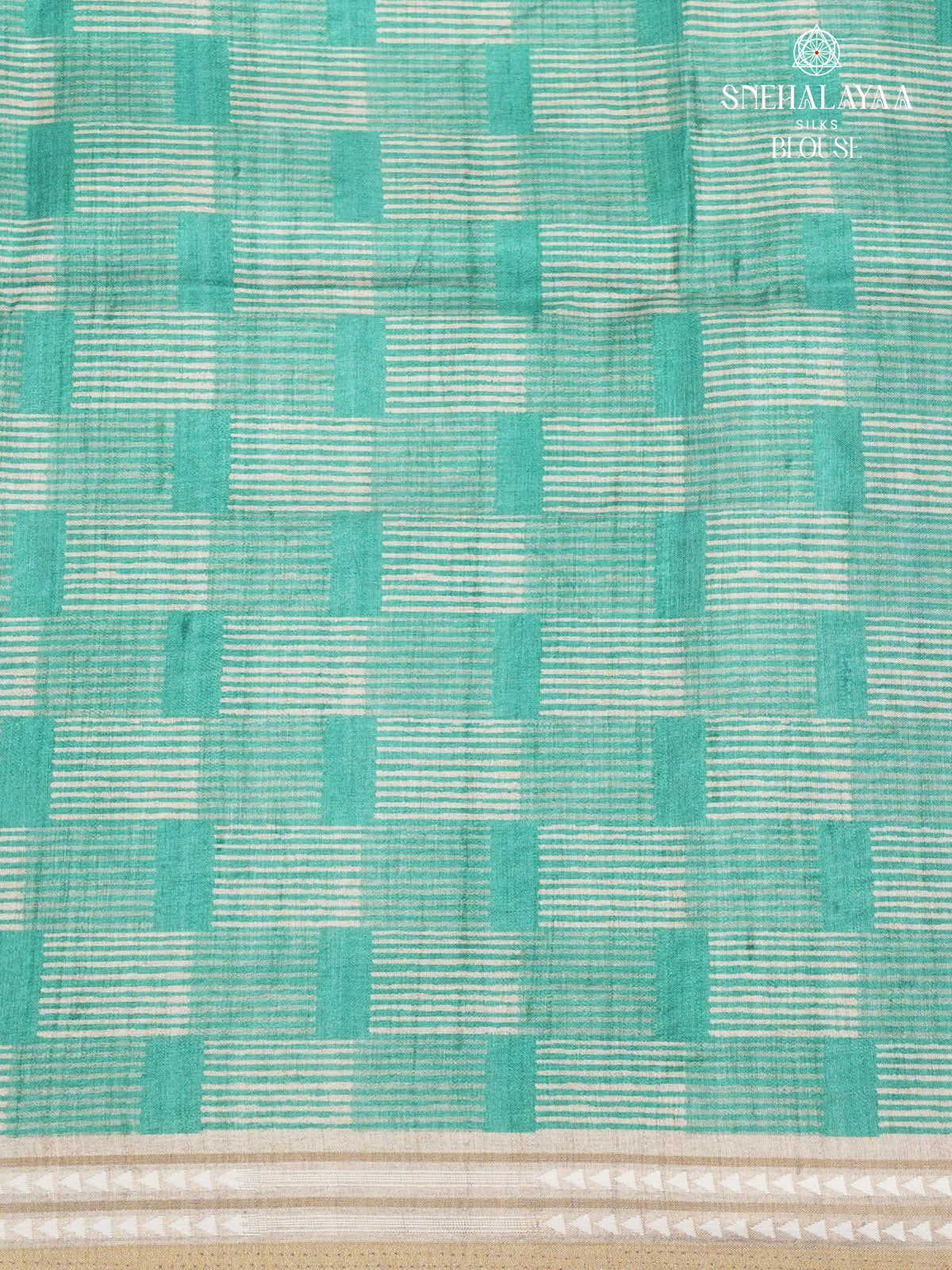 Off White Floral Printed Tussar Saree