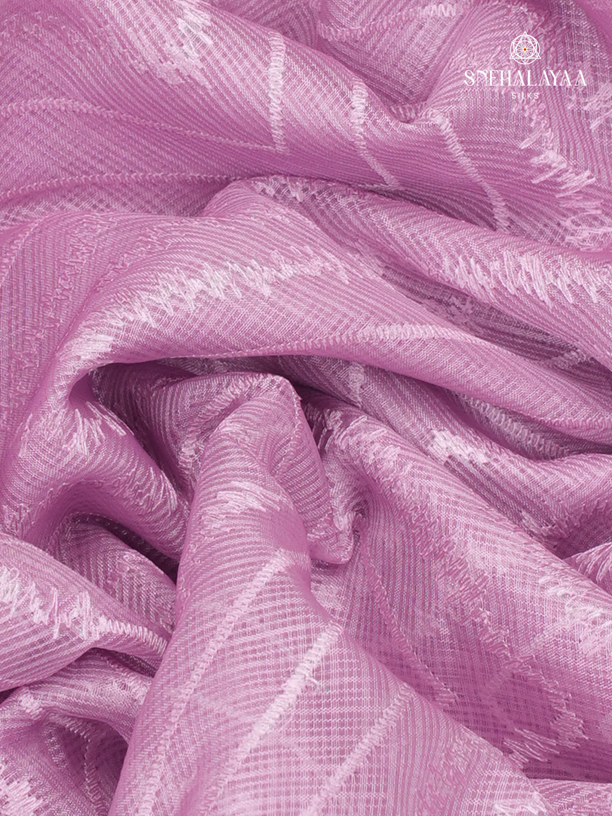 Lavender Kota Embroidery Saree