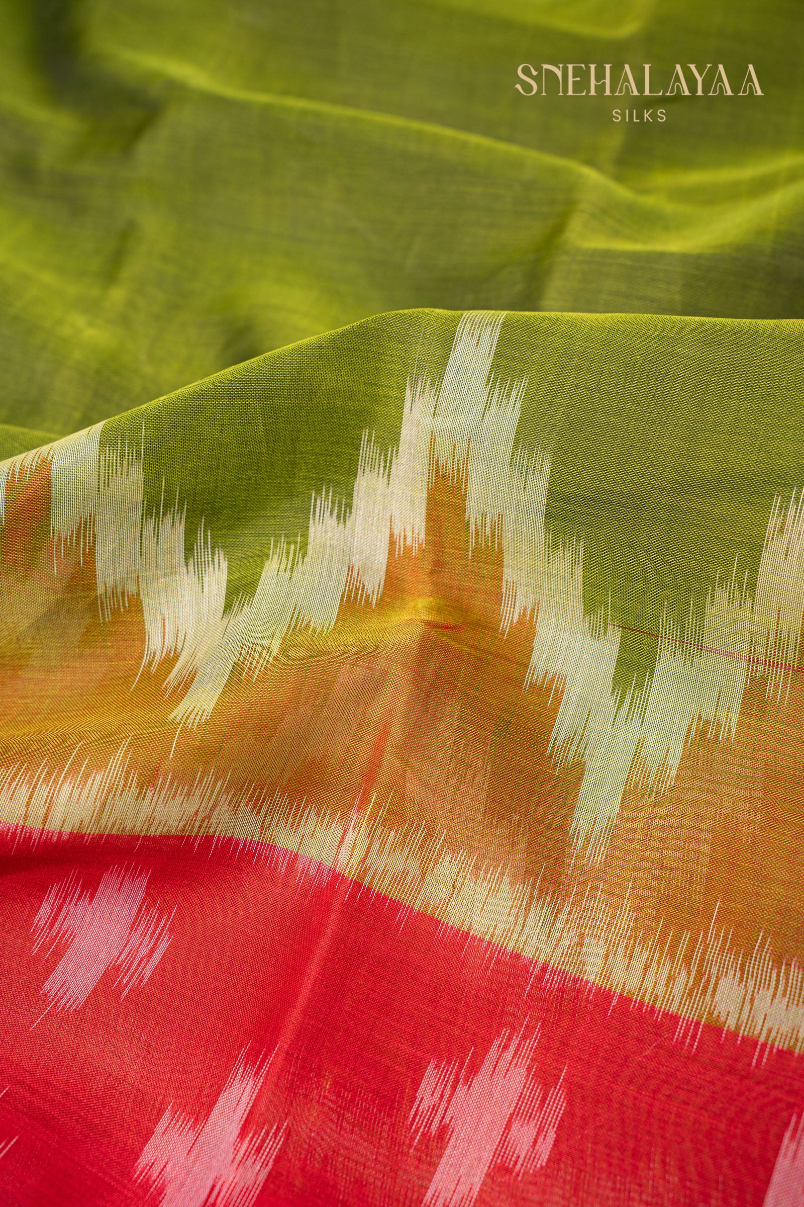 Pear Green Bengal Cotton Saree