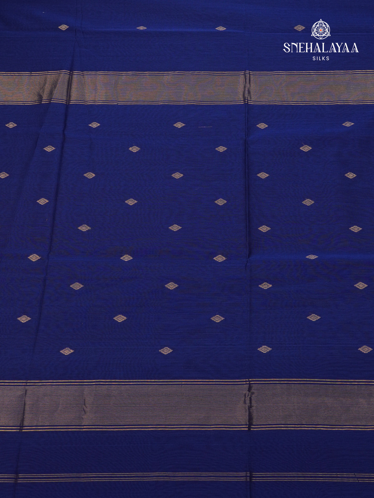 Royal Blue Maheshwari Silk Cotton Saree