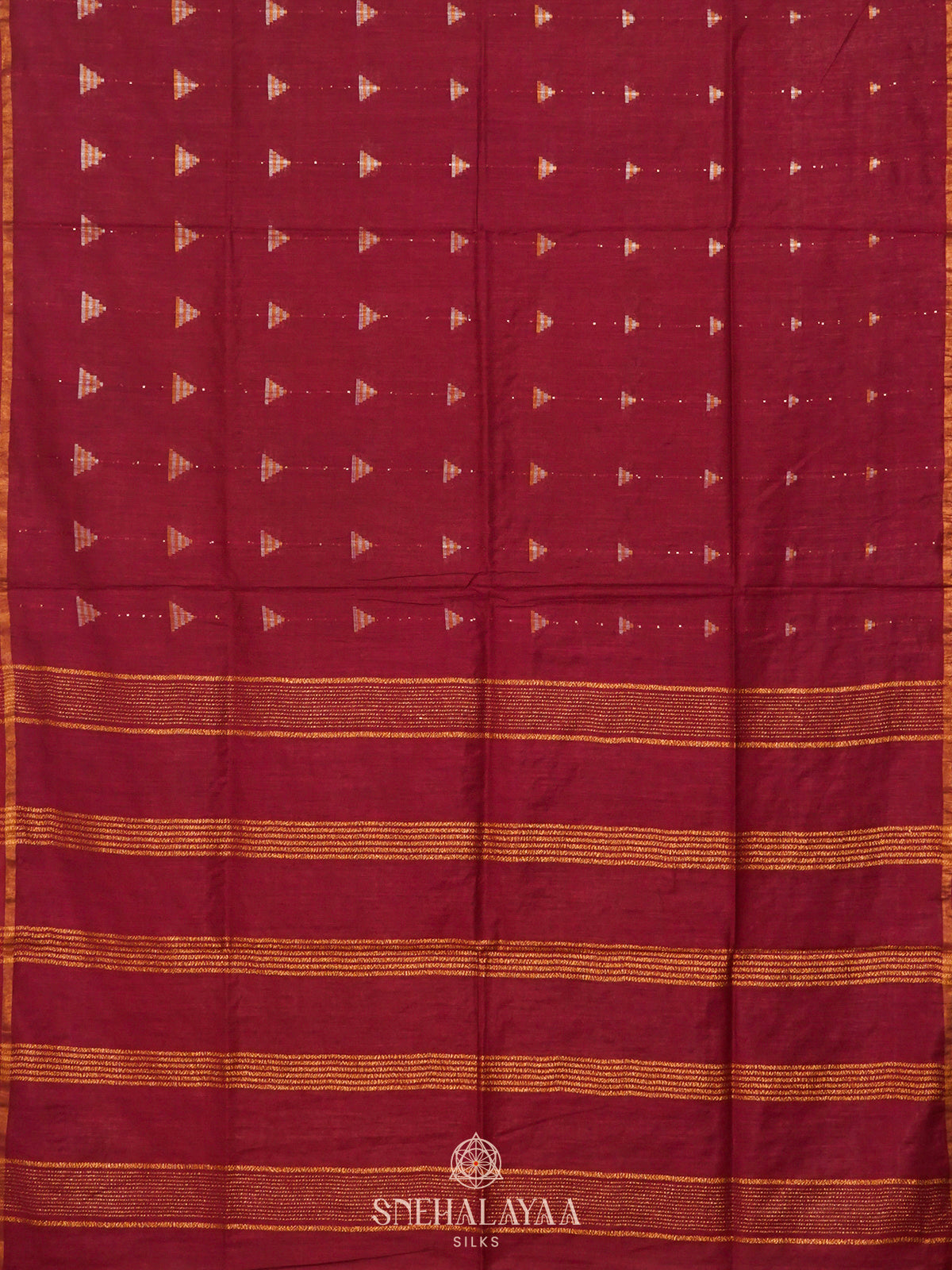 Burgundy Bamboo Silk Saree