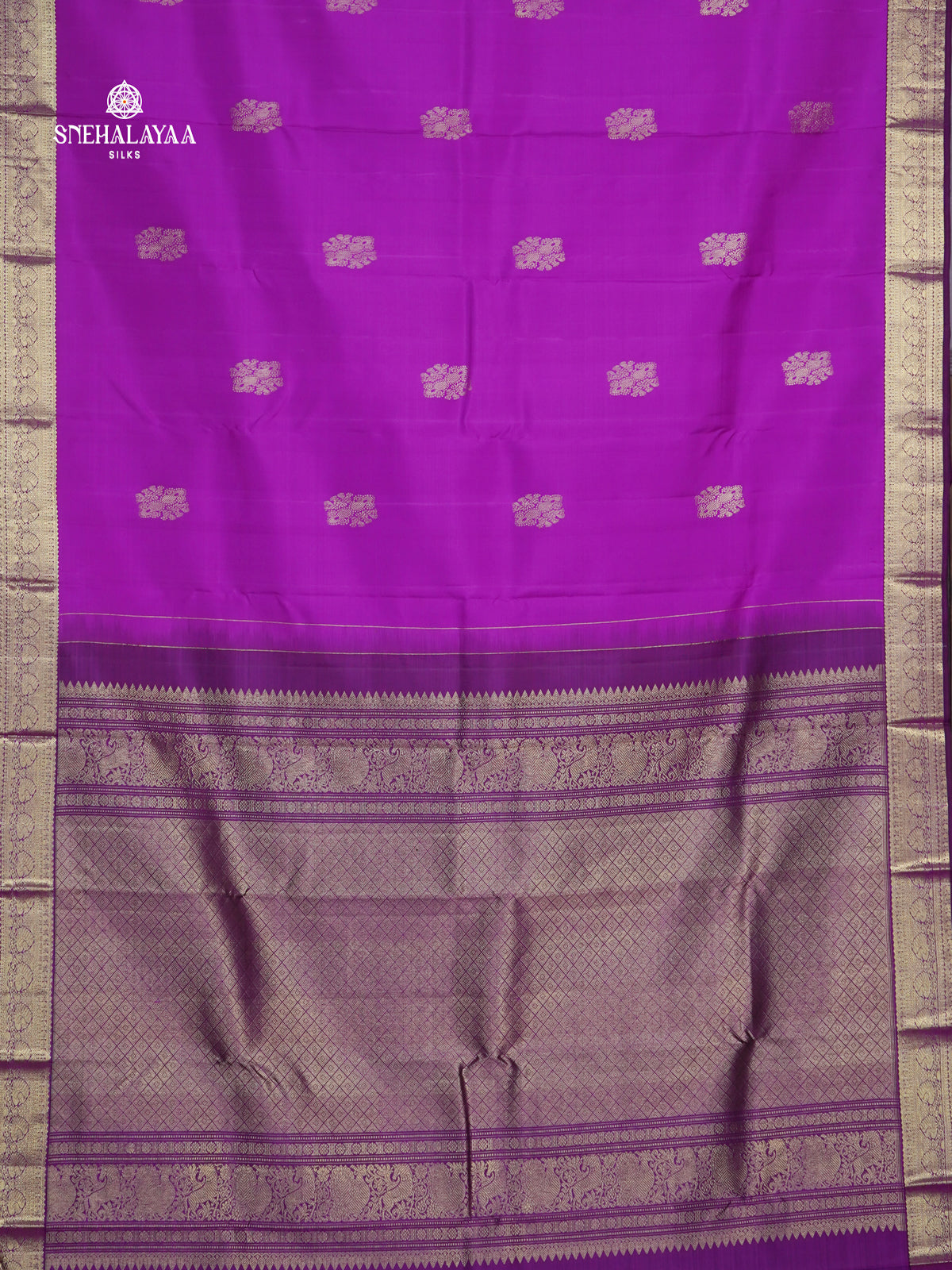 Magenta Violet Kanjivaram Silk Saree